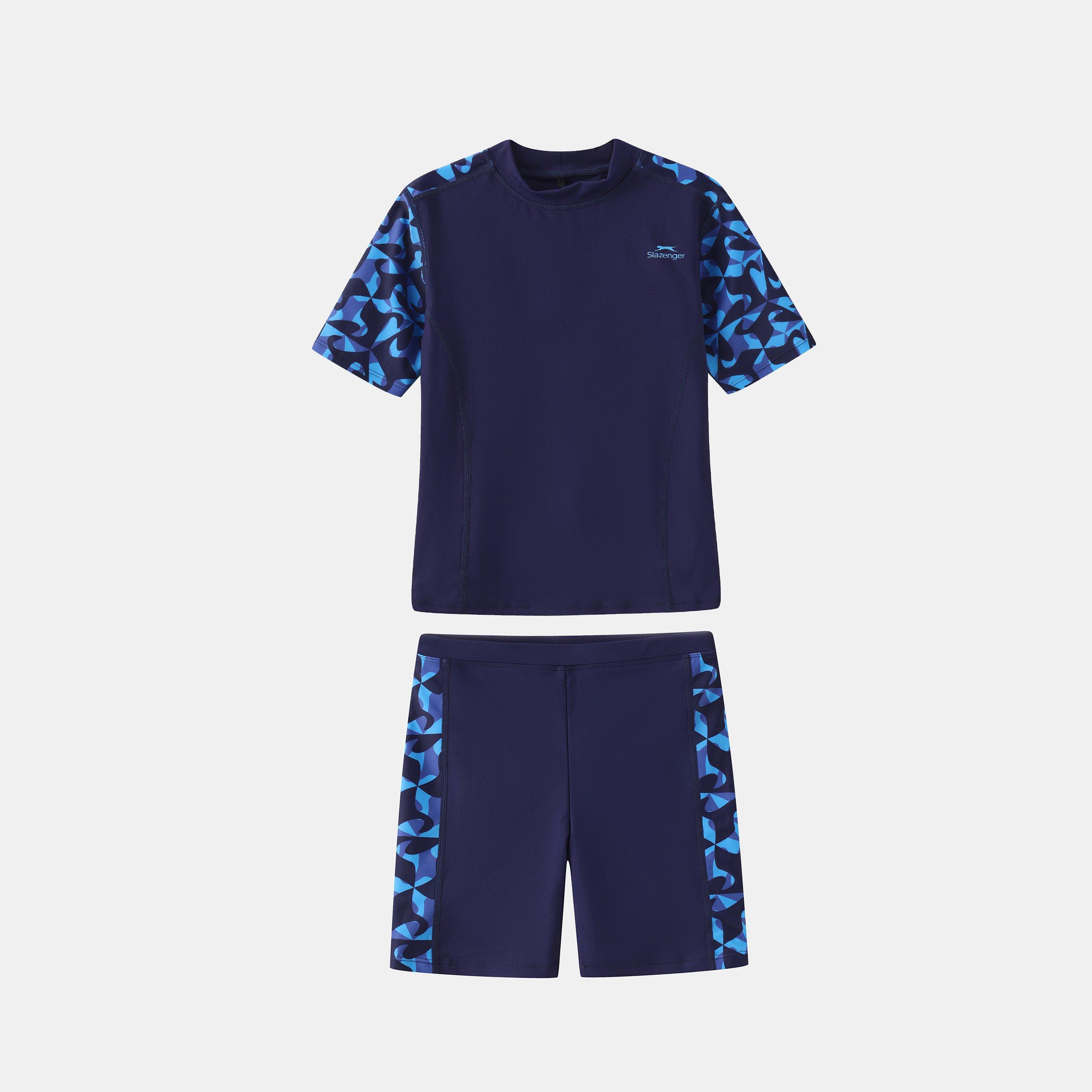 Navy/Blue - Slazenger - 2pc SS Swimsuit Juniors - 1
