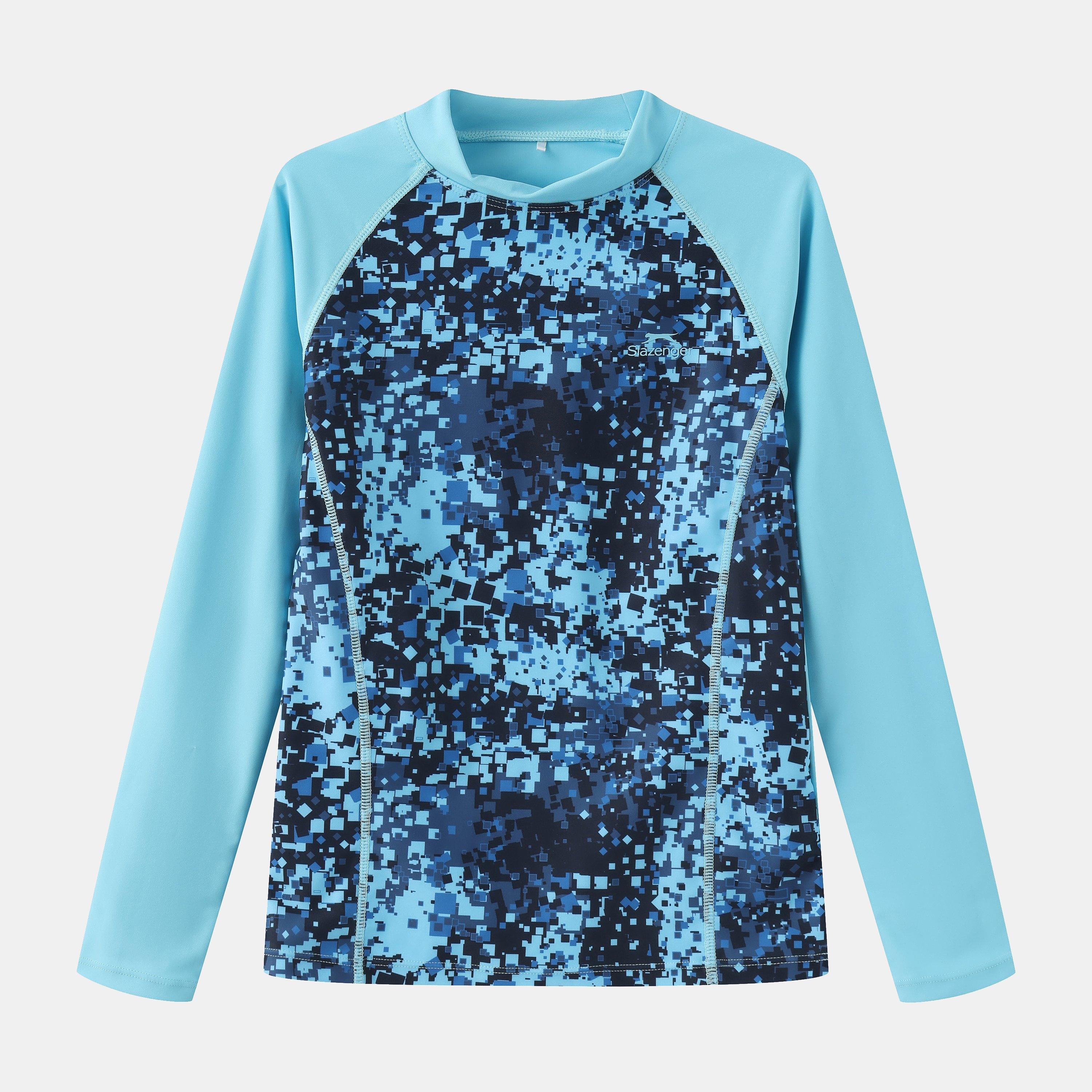 Blue - Slazenger - 2pc LS Swimsuit Juniors - 2