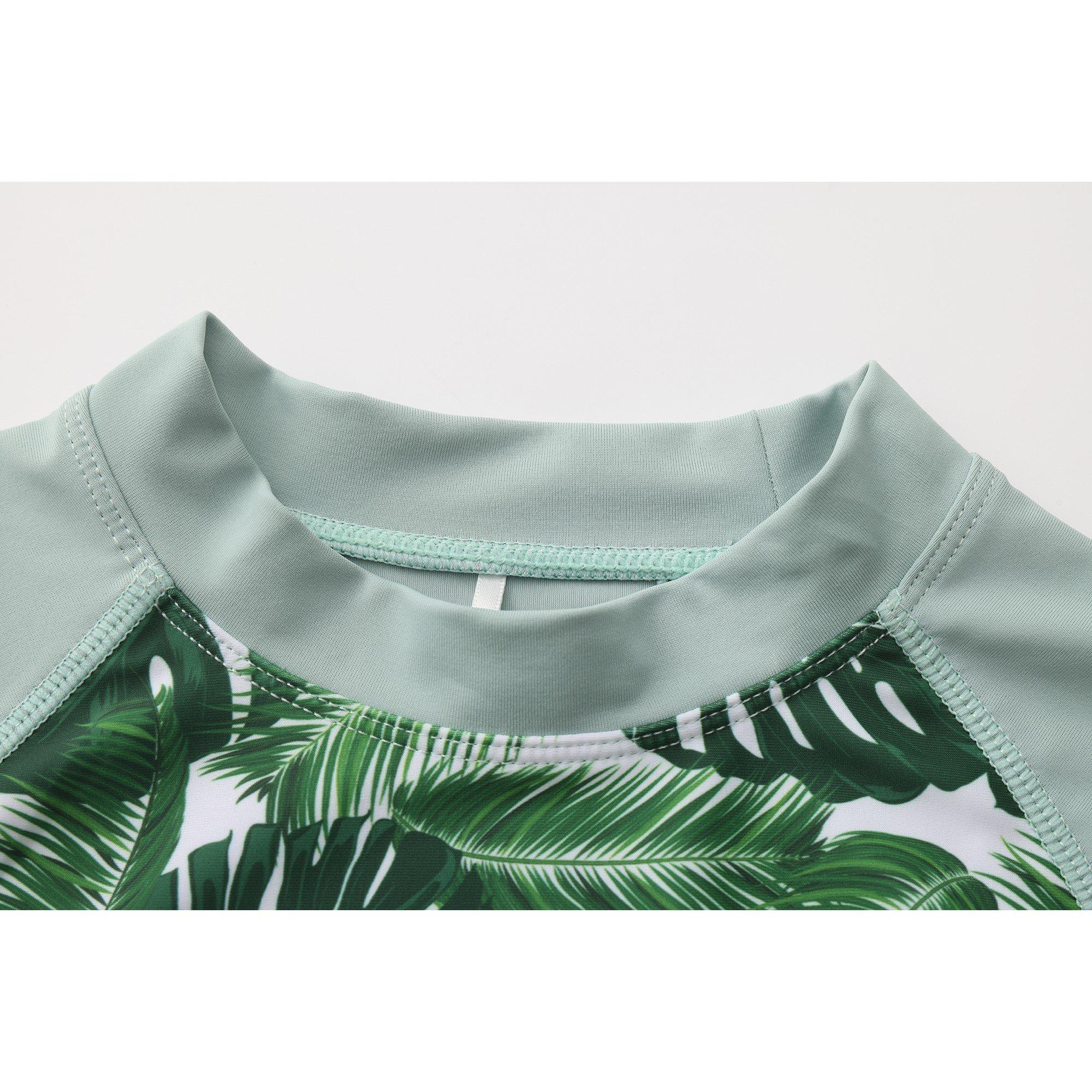 Green - Slazenger - Slaz 2pc LS Swimsuit Juniors - 6