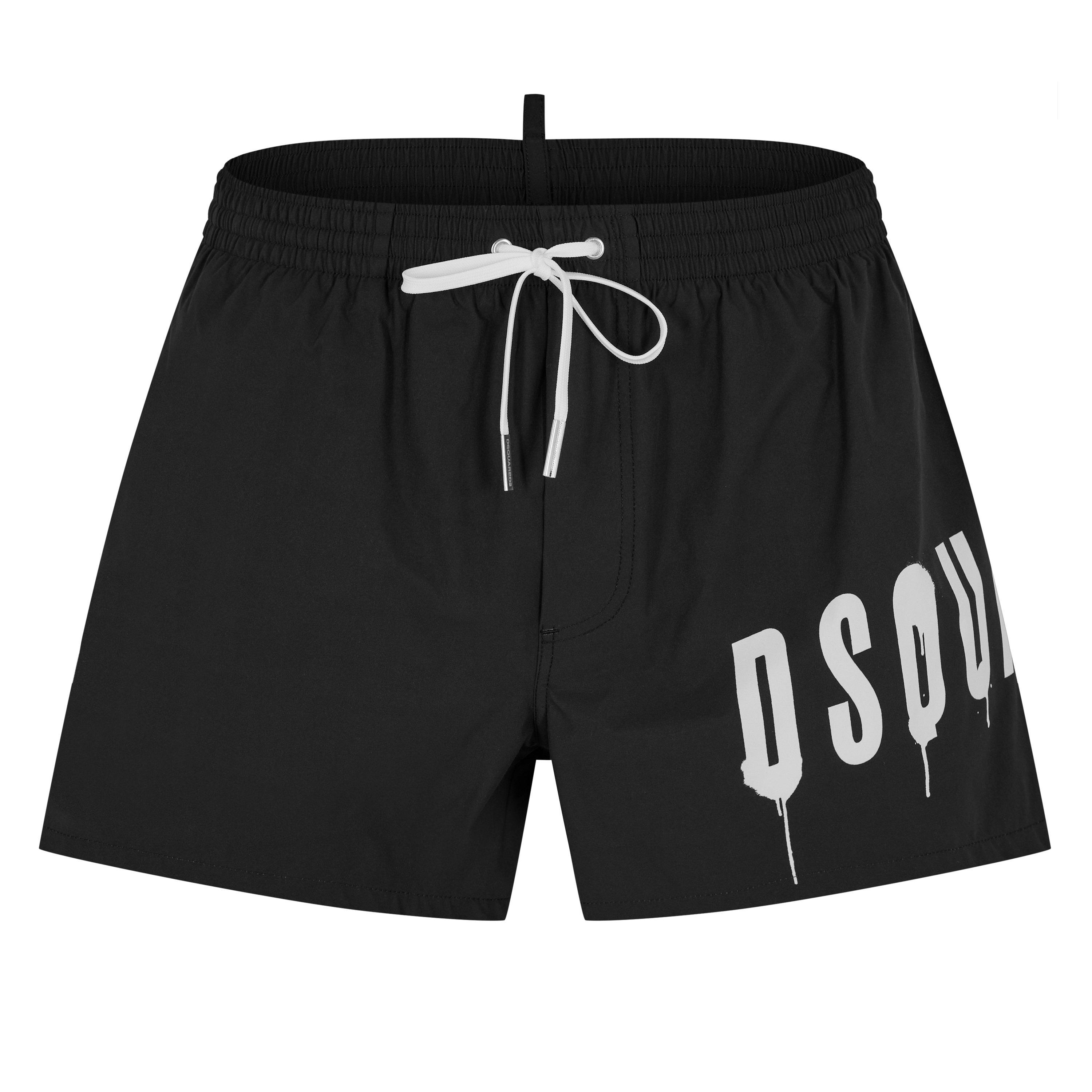 Black - DSquared2 - Men's DSQ Spray Swim Shorts - 1