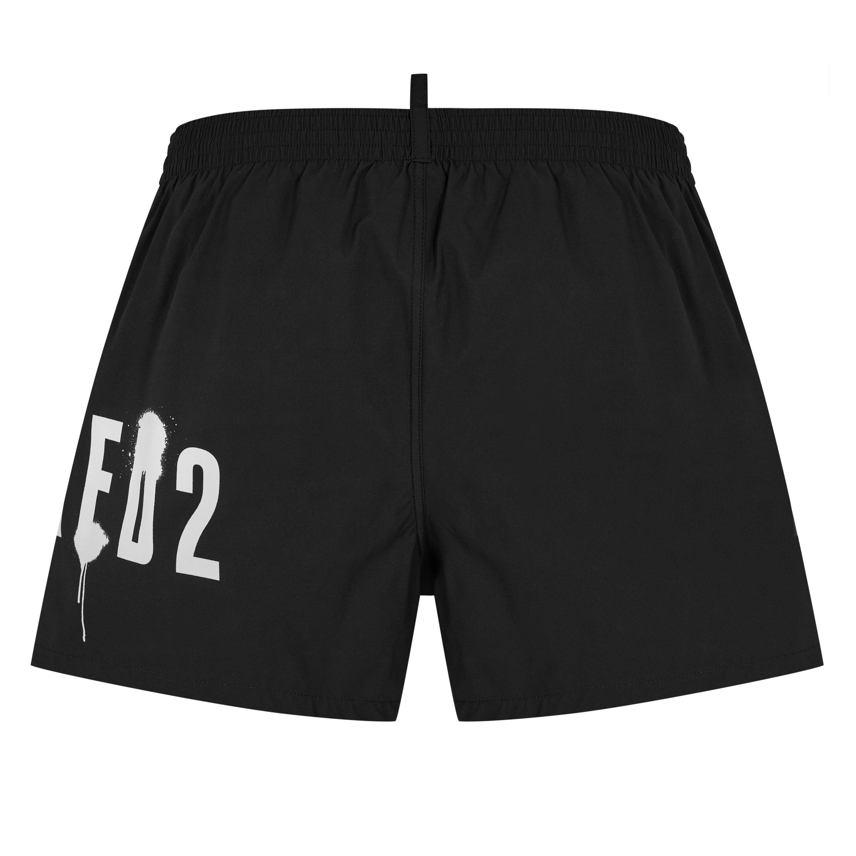 Black - DSquared2 - Men's DSQ Spray Swim Shorts - 2
