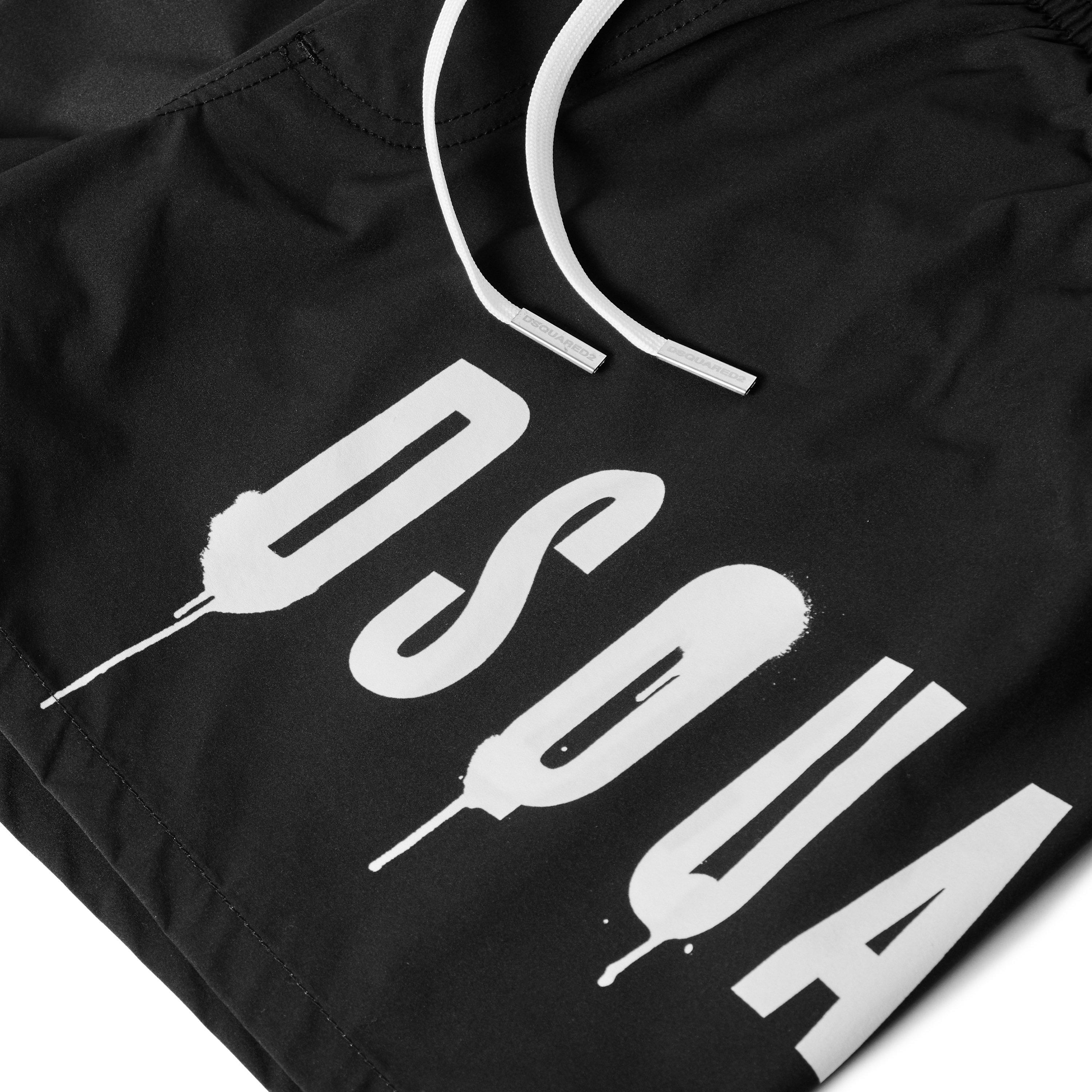 Black - DSquared2 - Men's DSQ Spray Swim Shorts - 3