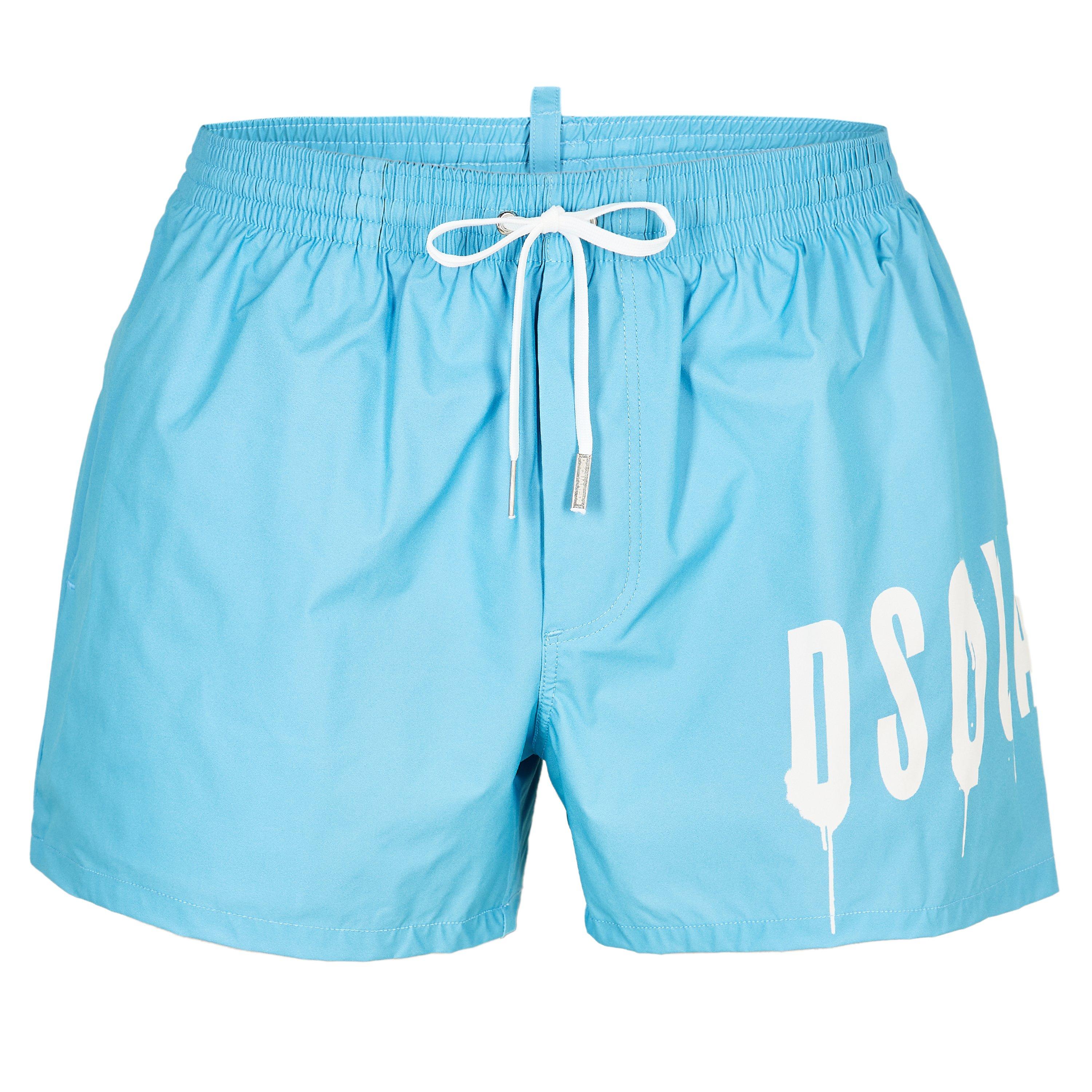 DSquared2 Men's DSQ Spray Swim Shorts - Light Blue - S