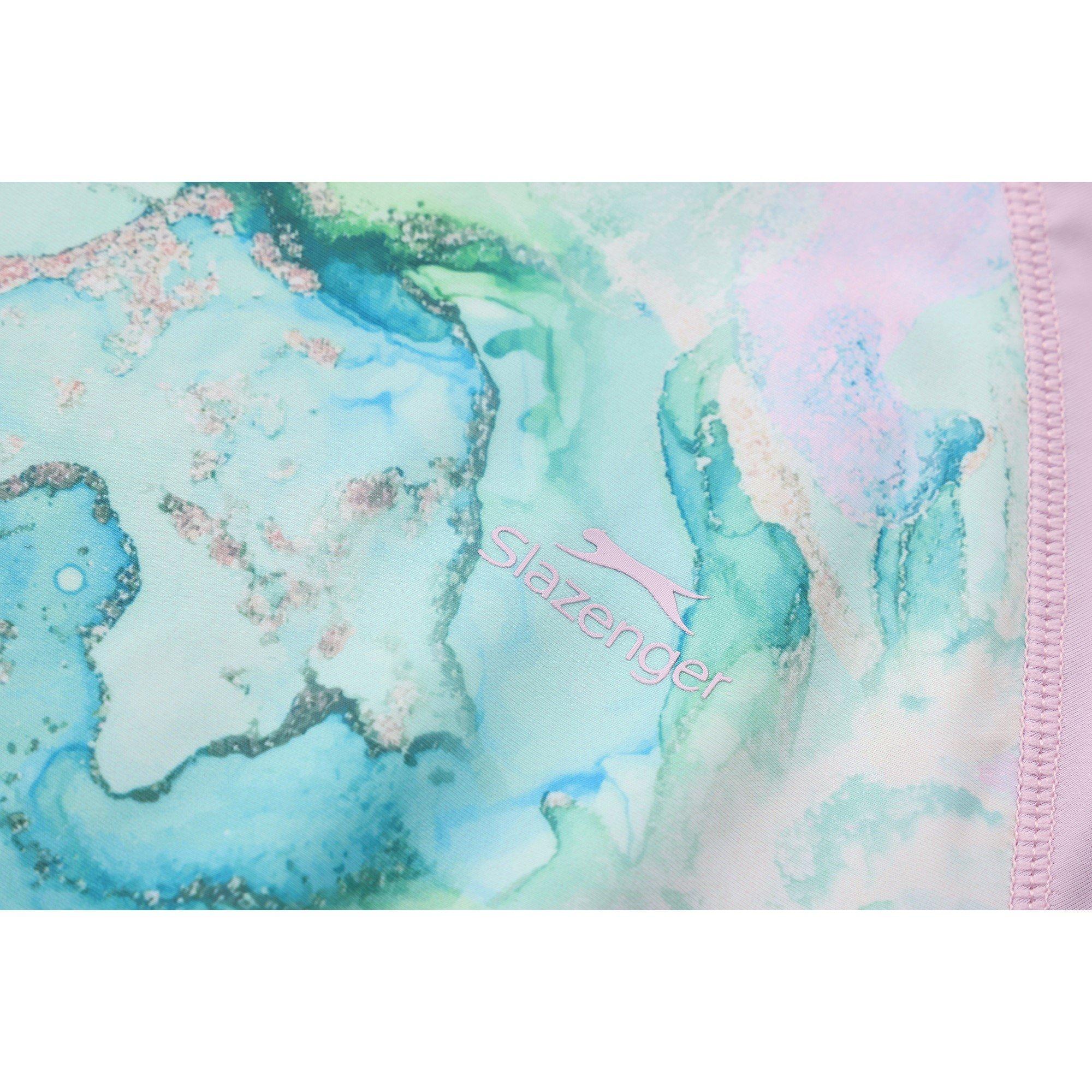 Purple - Slazenger - 2pc LS Swimsuit Juniors - 7