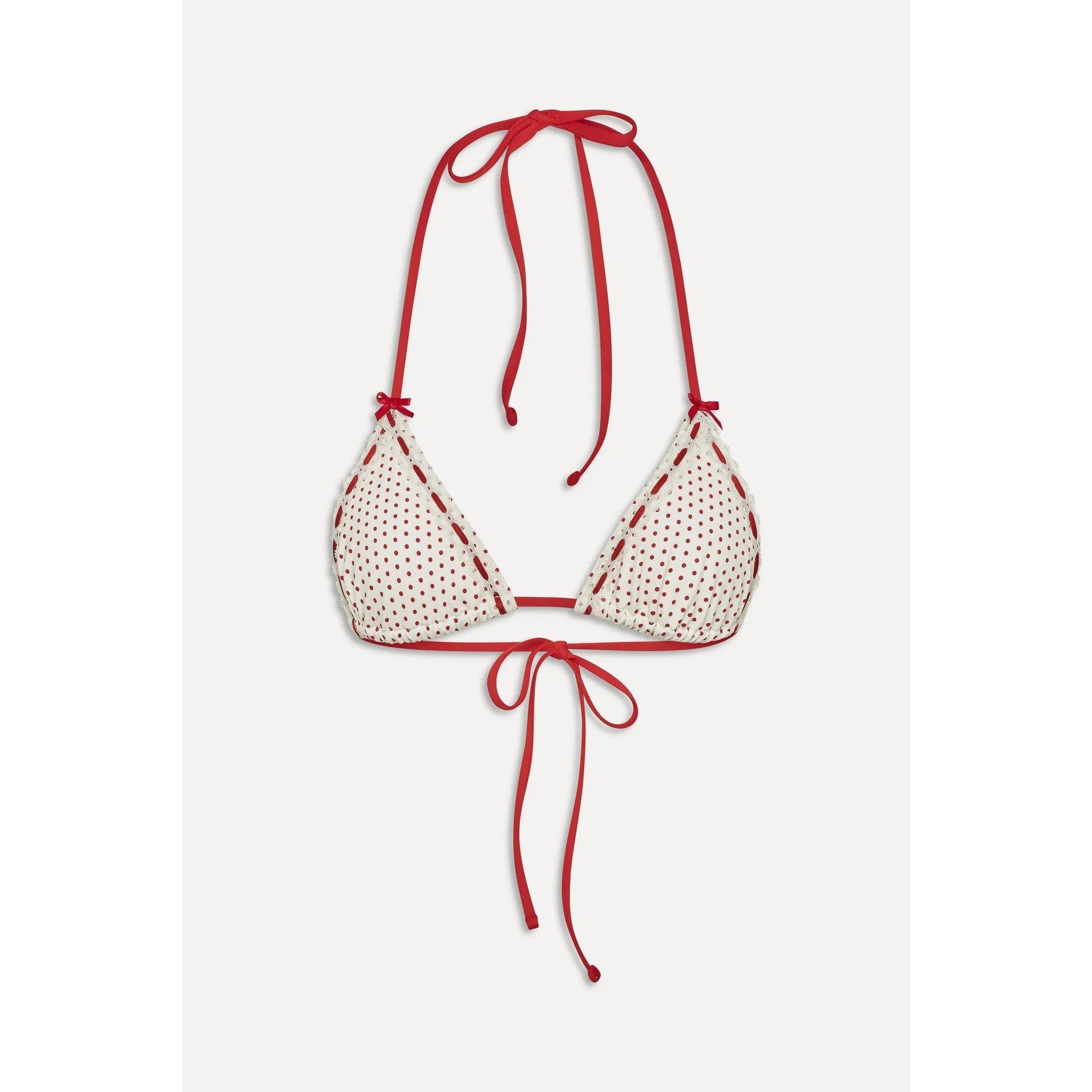 Stawb Polka - Frankies Bikinis - X Bella Hadid Nick Triangle Bikini Top - 2