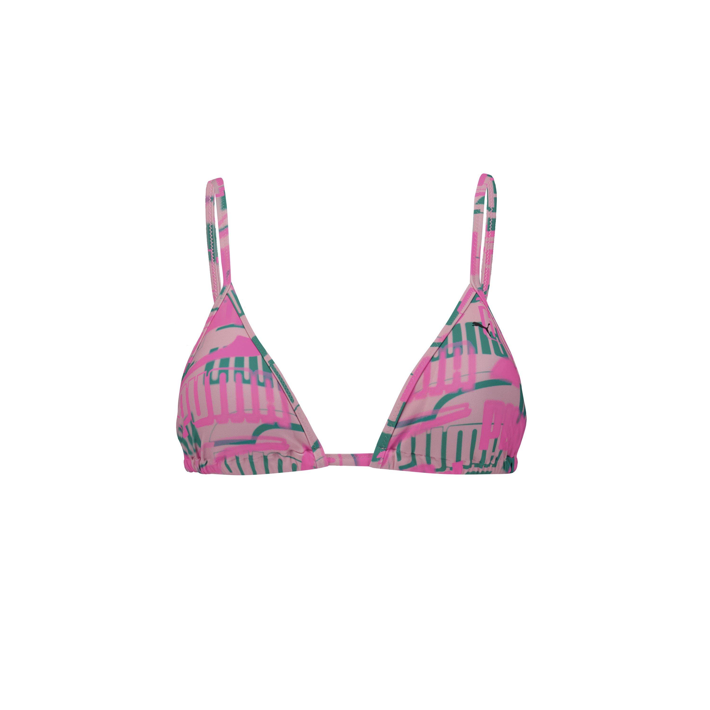 Puma Women's Triangle Bikini - Pink Combo - 14 (L)