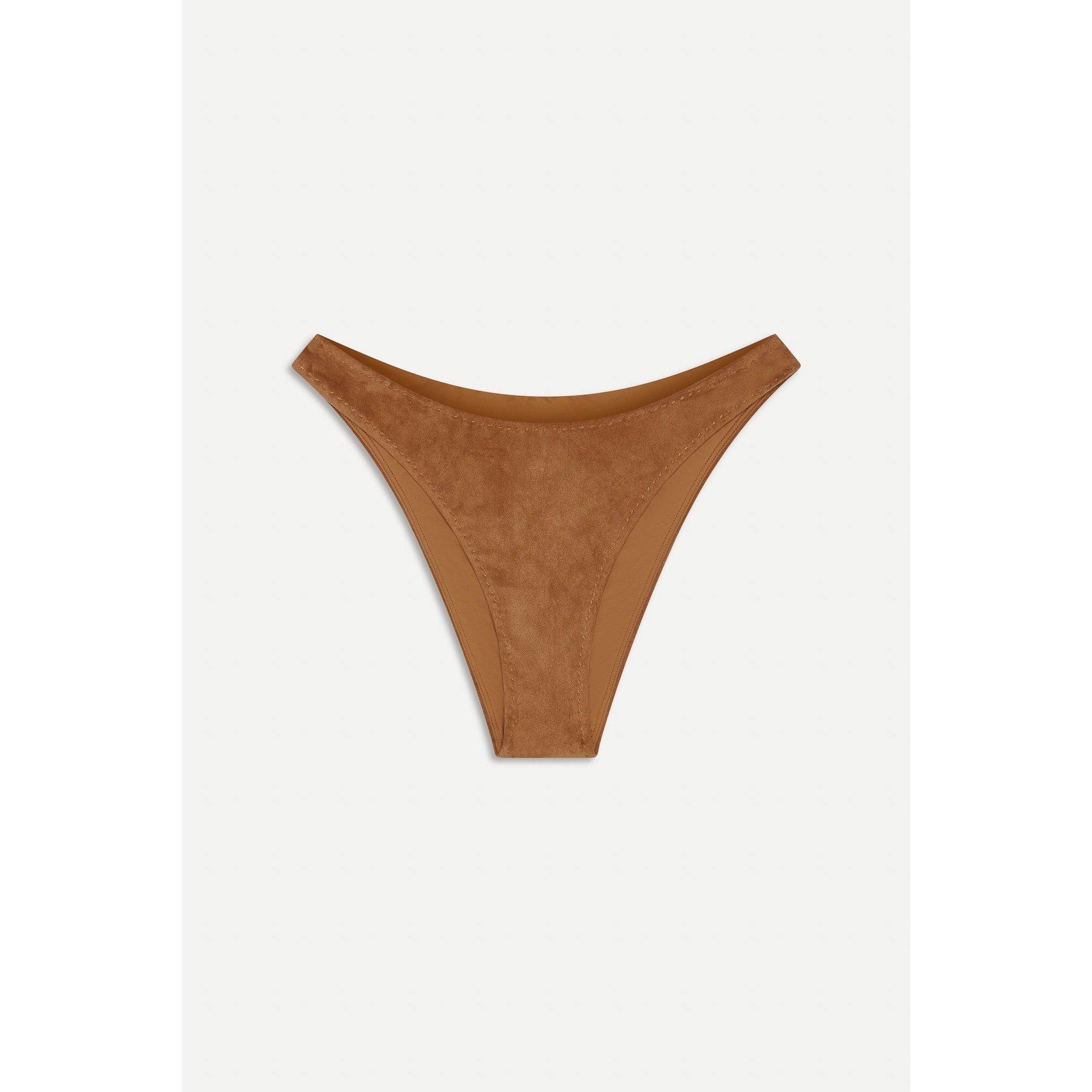 Sunkissed Suede - Frankies Bikinis - X Bella Hadid Dove Suede Bikini Bottom - 4