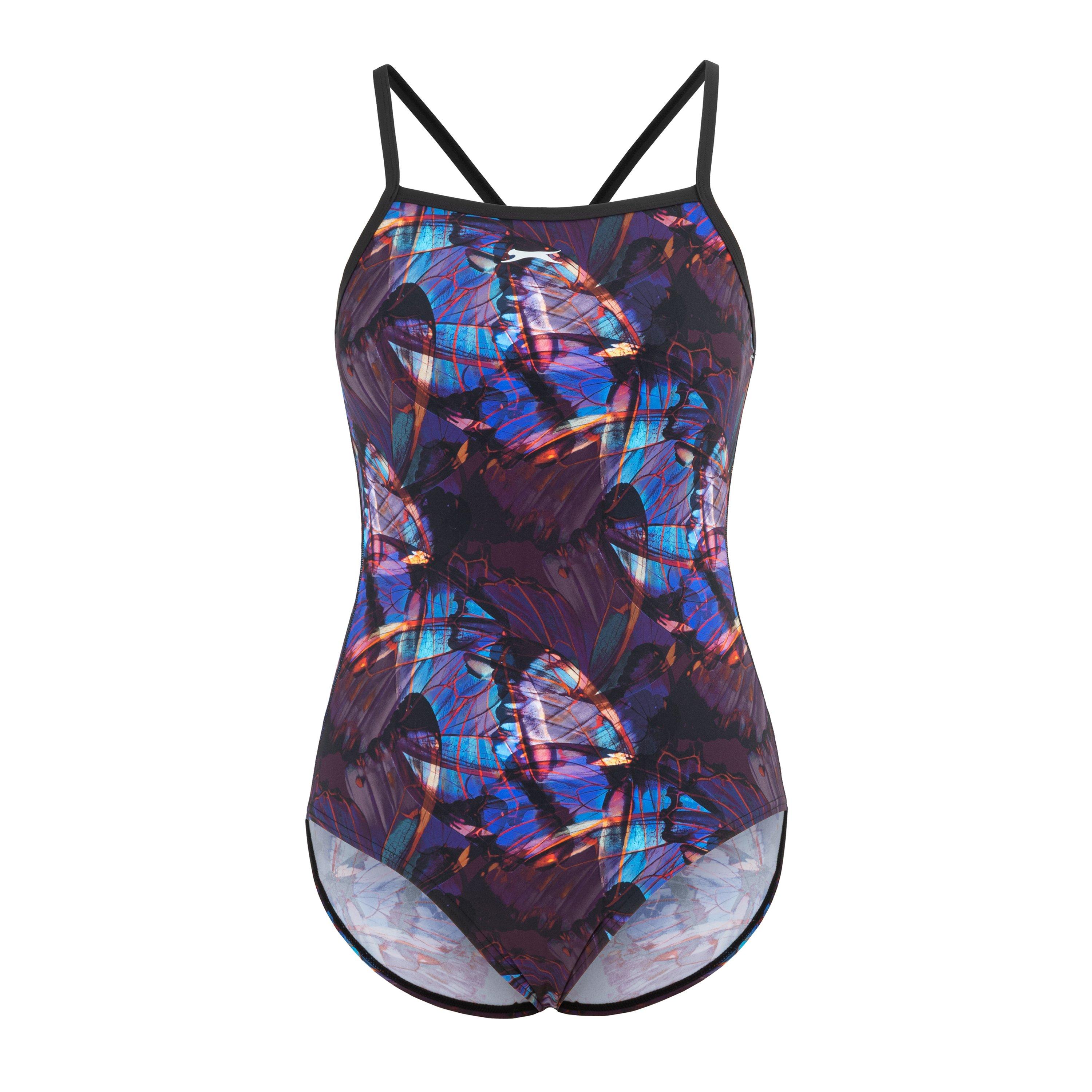 Black/Multi - Slazenger - Women's Slaz All Over Tieback One Piece Swimsuit - 1