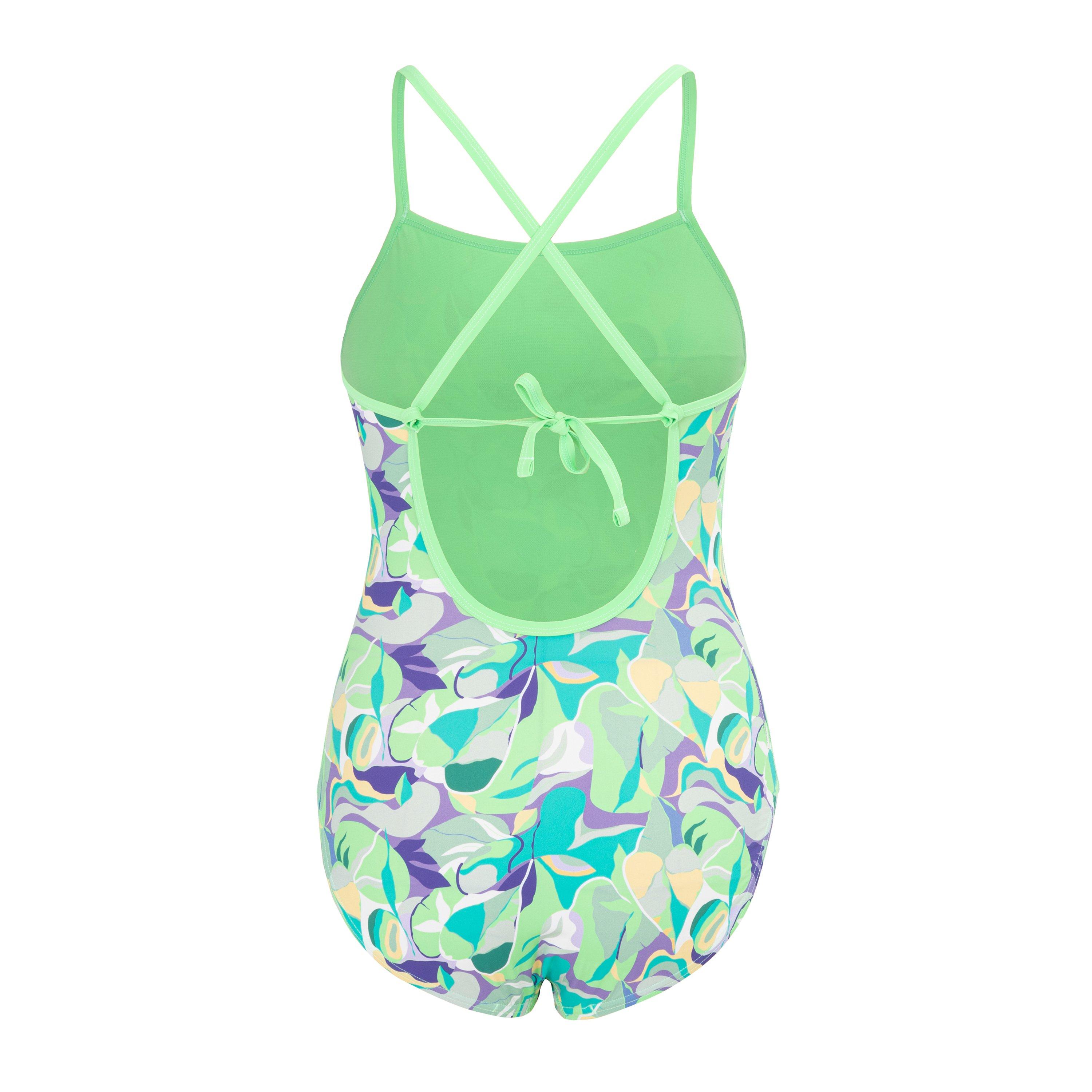 Green/Green - Slazenger - Women's Slaz All Over Tieback One Piece Swimsuit - 2
