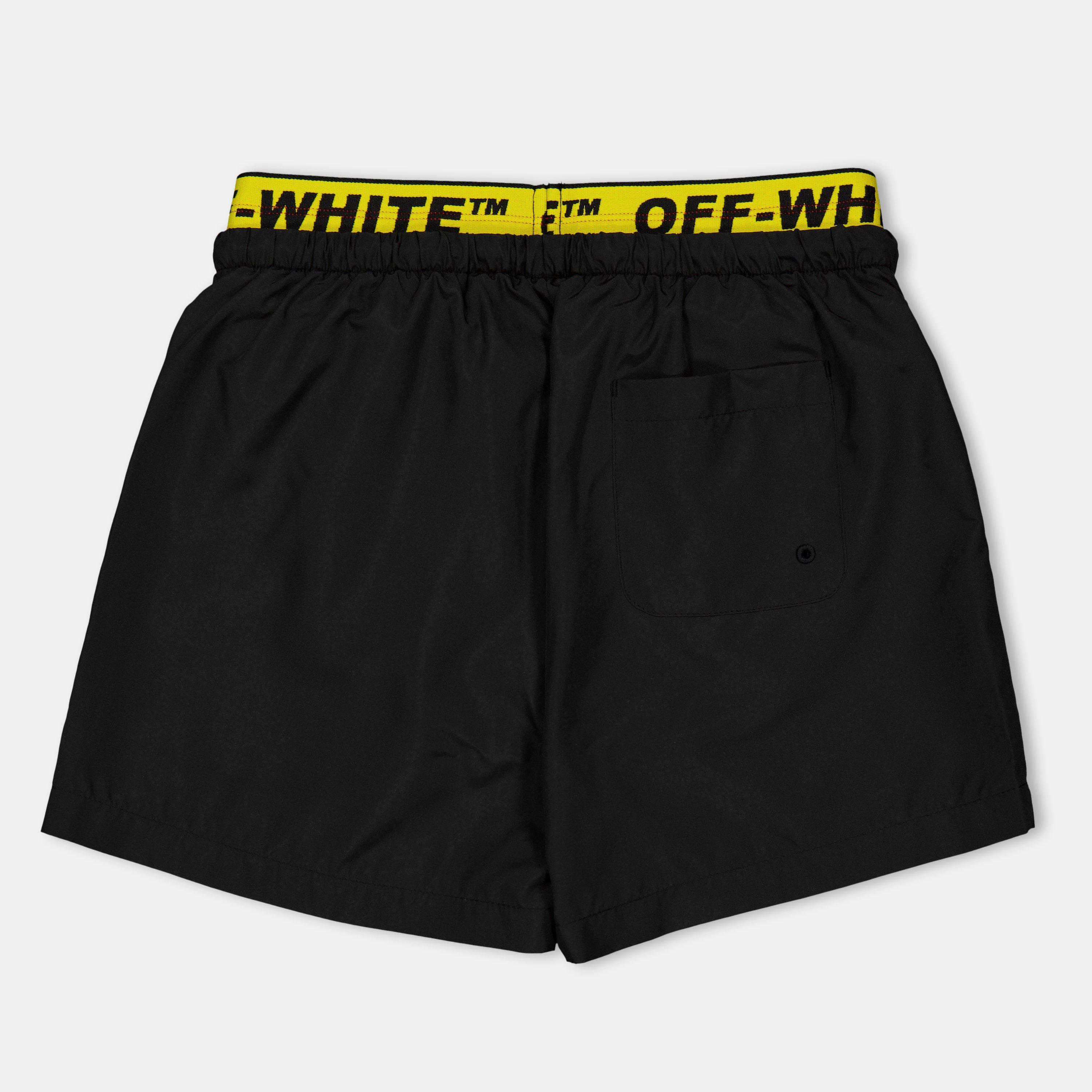 Black - Off White - Kids Swim Shorts - 2