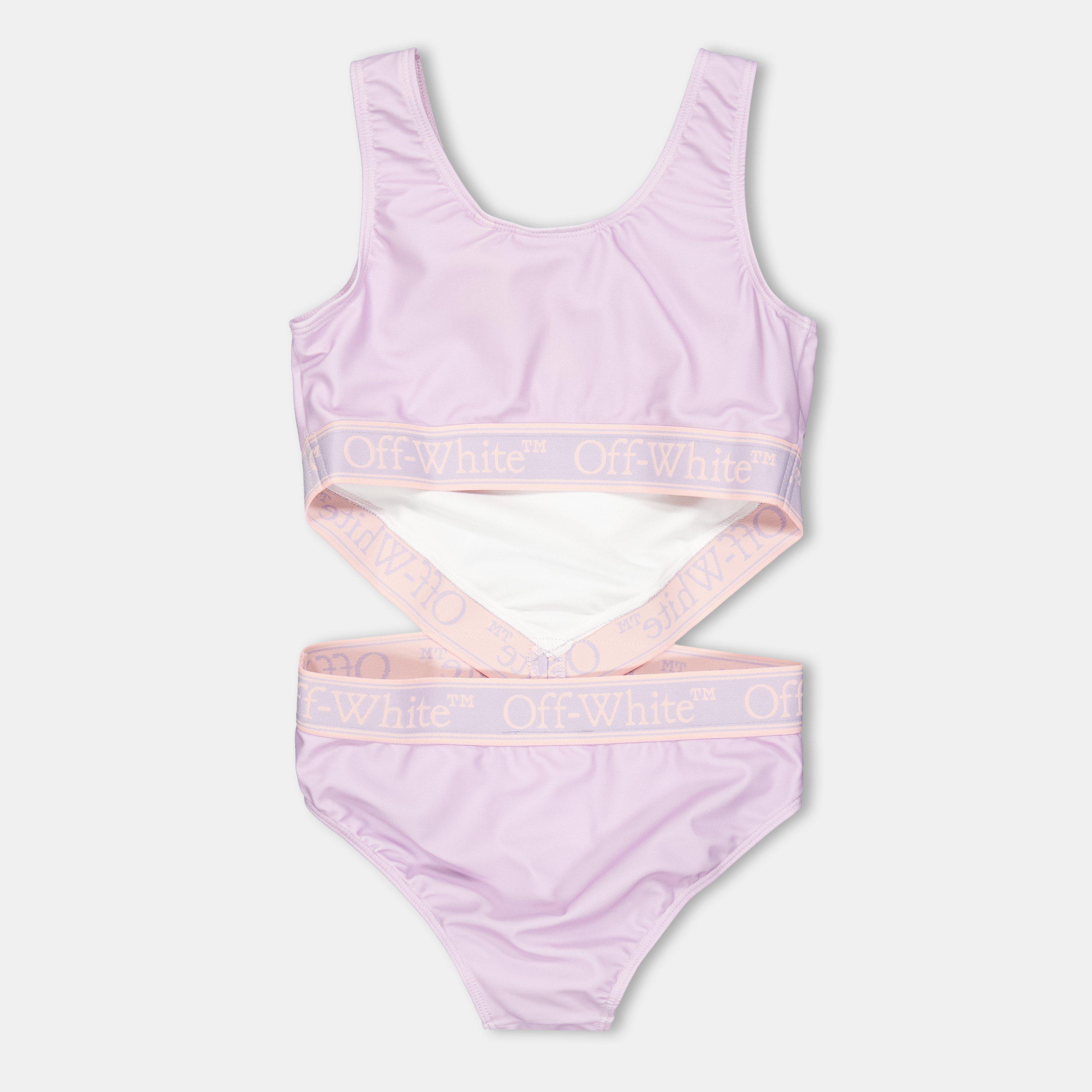 Lilac/Pink - Off White - Kids One Piece Swimsuit - 2