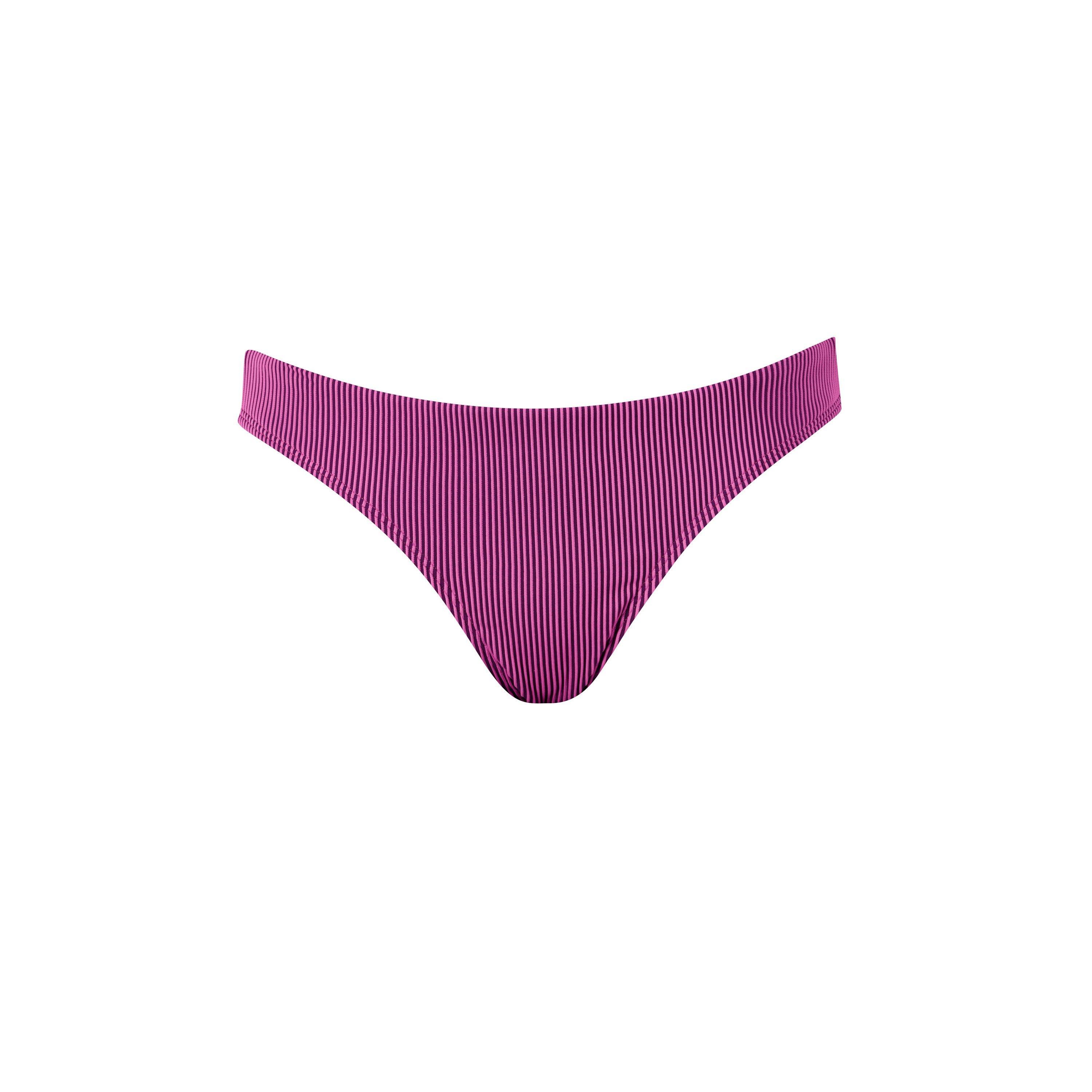 Puma Women's Ribbed Brazilian Bikini Bottom - Pink Combo - 16 (XL)