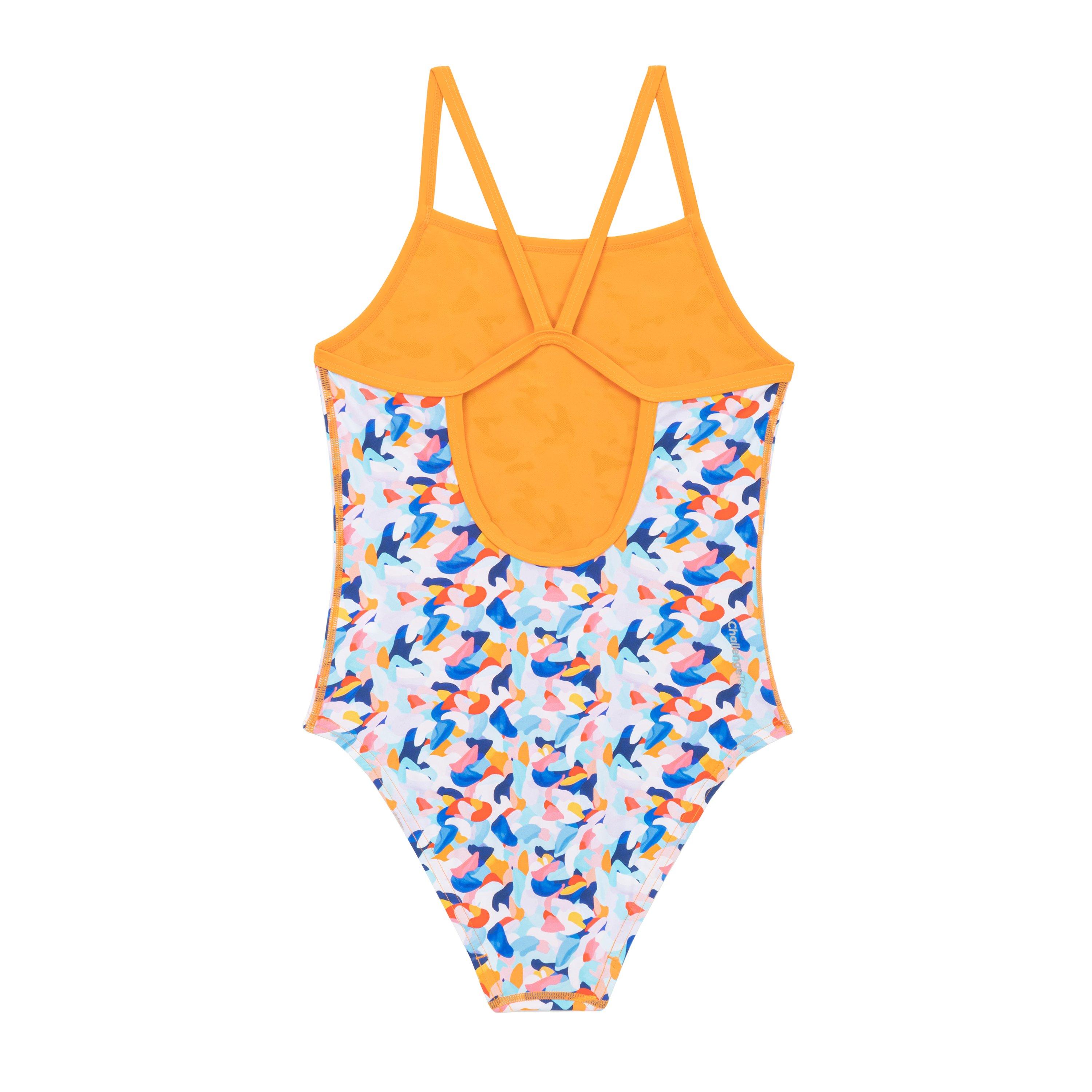 Purple - Slazenger - Kids' Thin Strap One Piece Swimsuit - 2