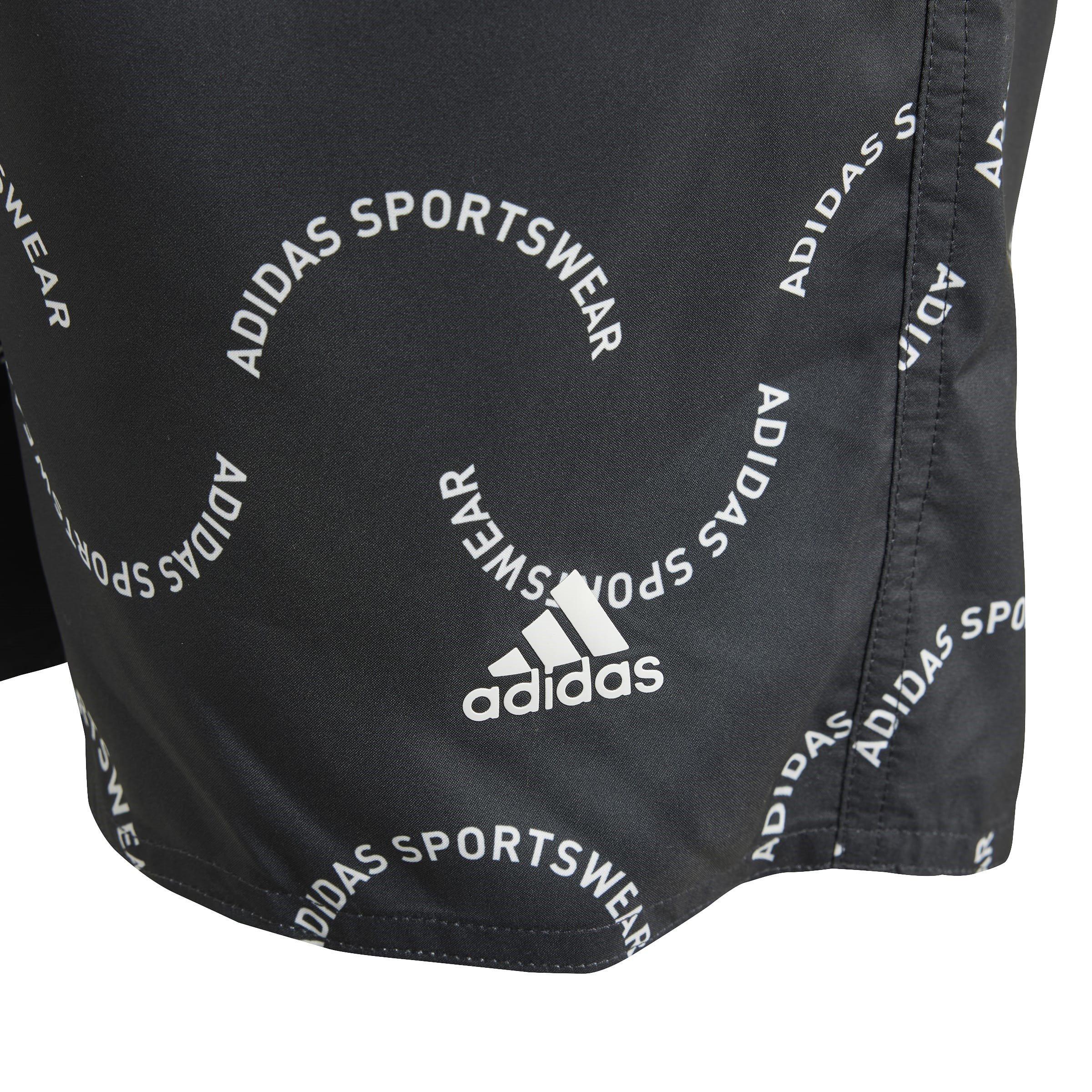 Sort/Hvid - adidas - Sportswear Wave Print CLX Swim Shorts Junior - 4