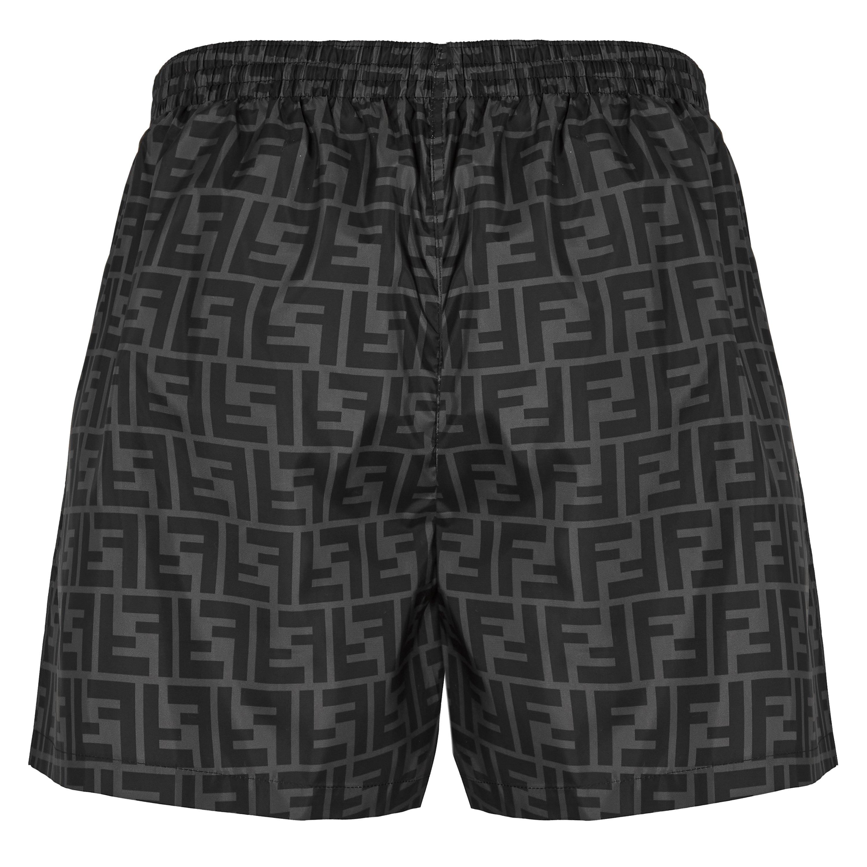 Black/Grey - Fendi - Men's FF Swim Shorts - 2