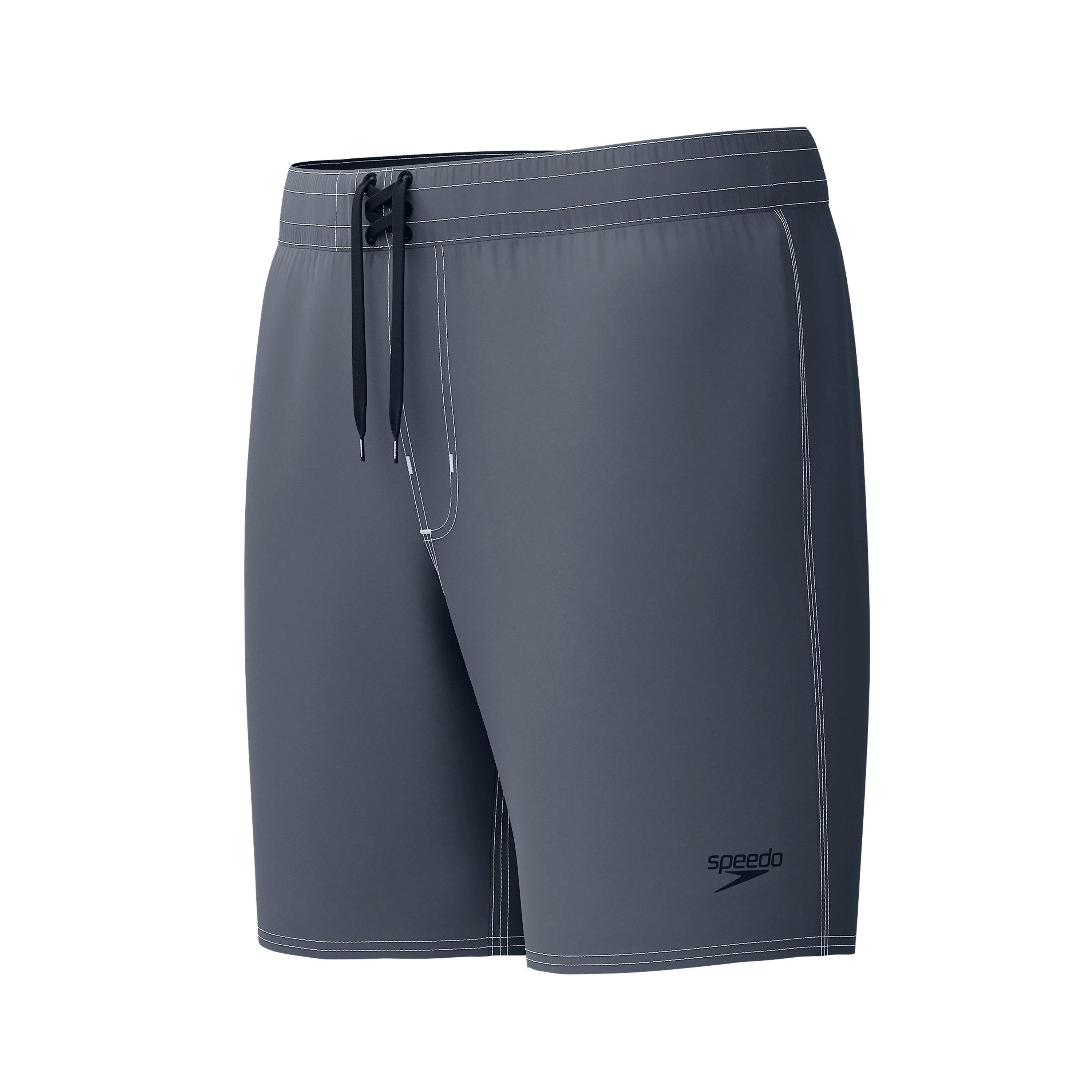 GREY LEAD/BLACK - Speedo - Speedo Lookout Solid Swim Shorts - 2