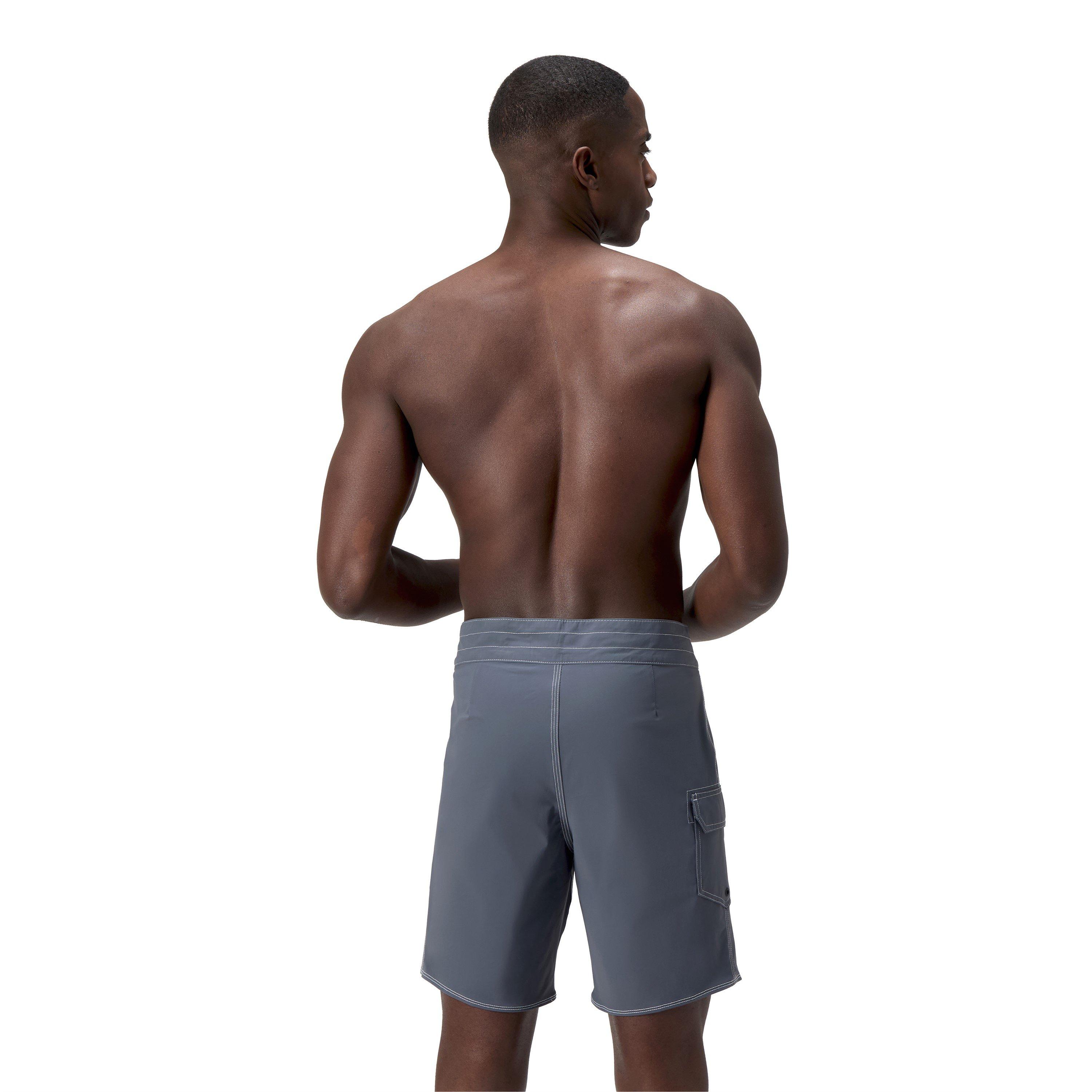 GREY LEAD/BLACK - Speedo - Speedo Lookout Solid Swim Shorts - 5