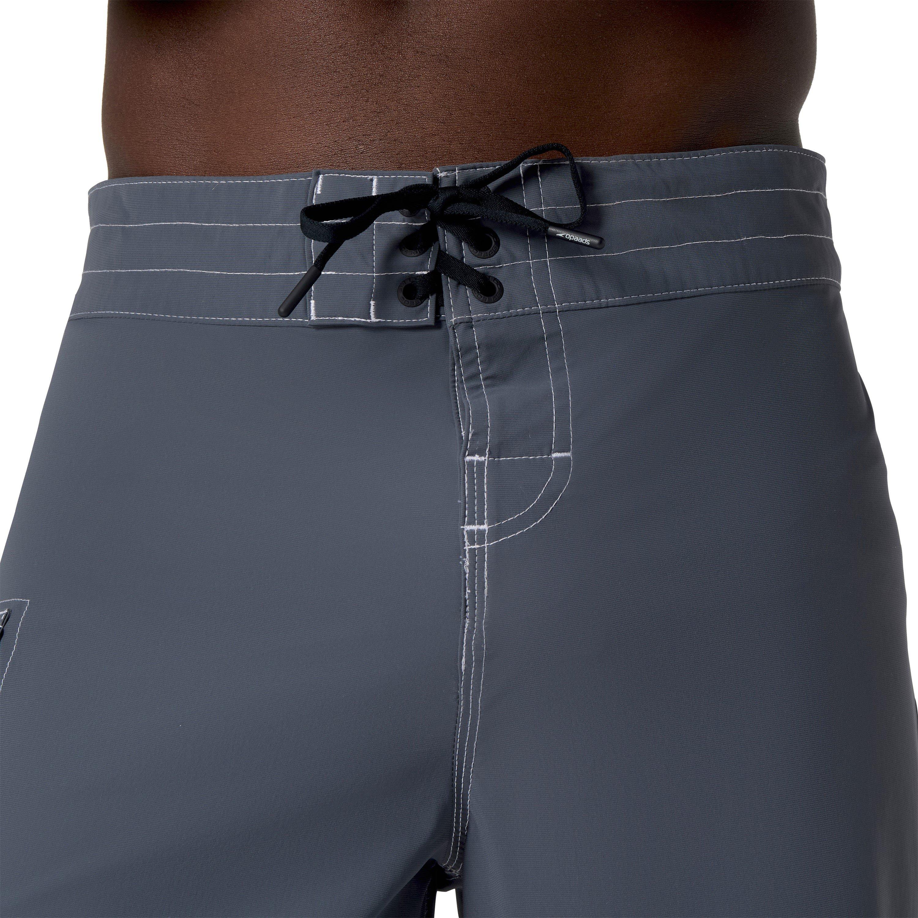 GREY LEAD/BLACK - Speedo - Speedo Lookout Solid Swim Shorts - 6