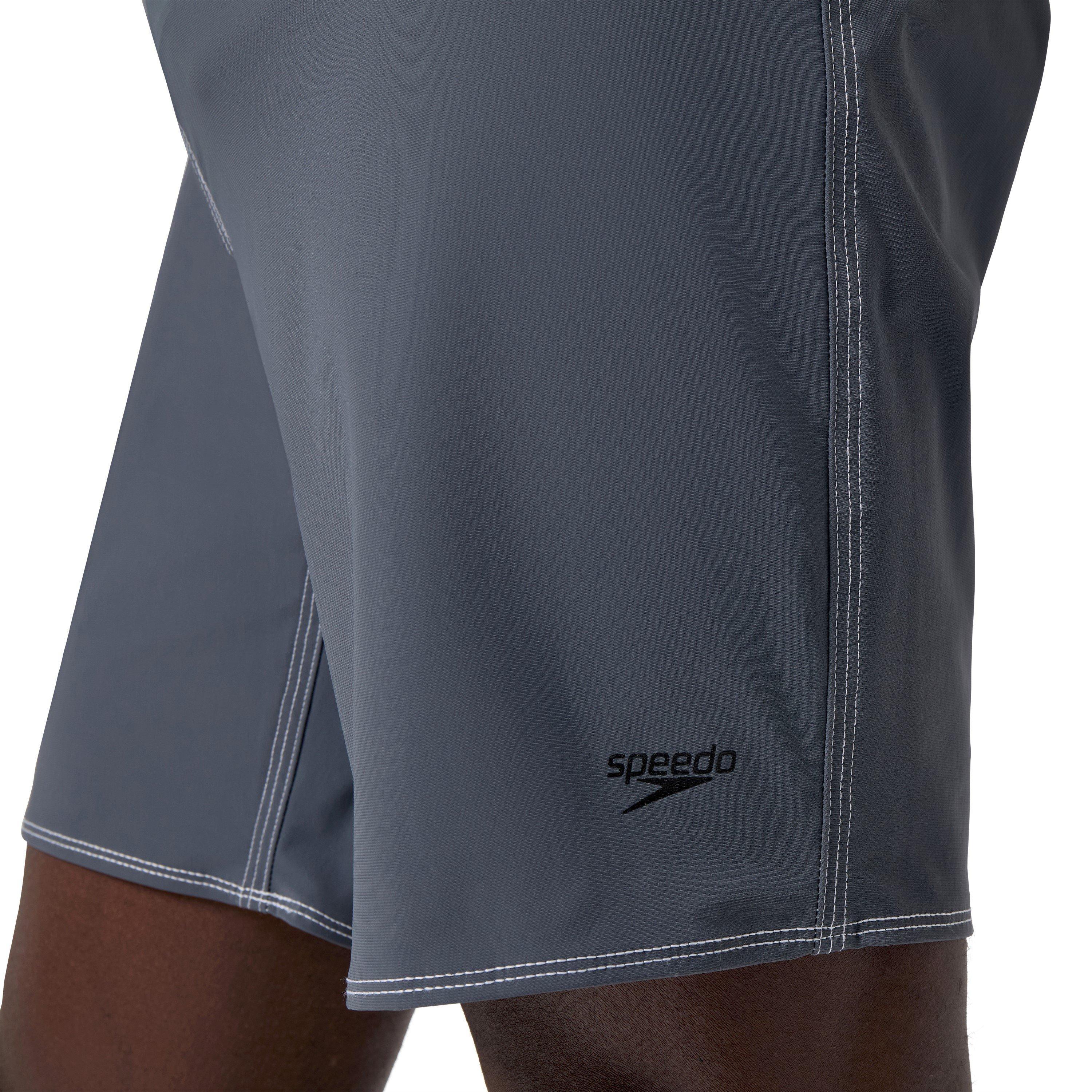 GREY LEAD/BLACK - Speedo - Speedo Lookout Solid Swim Shorts - 8