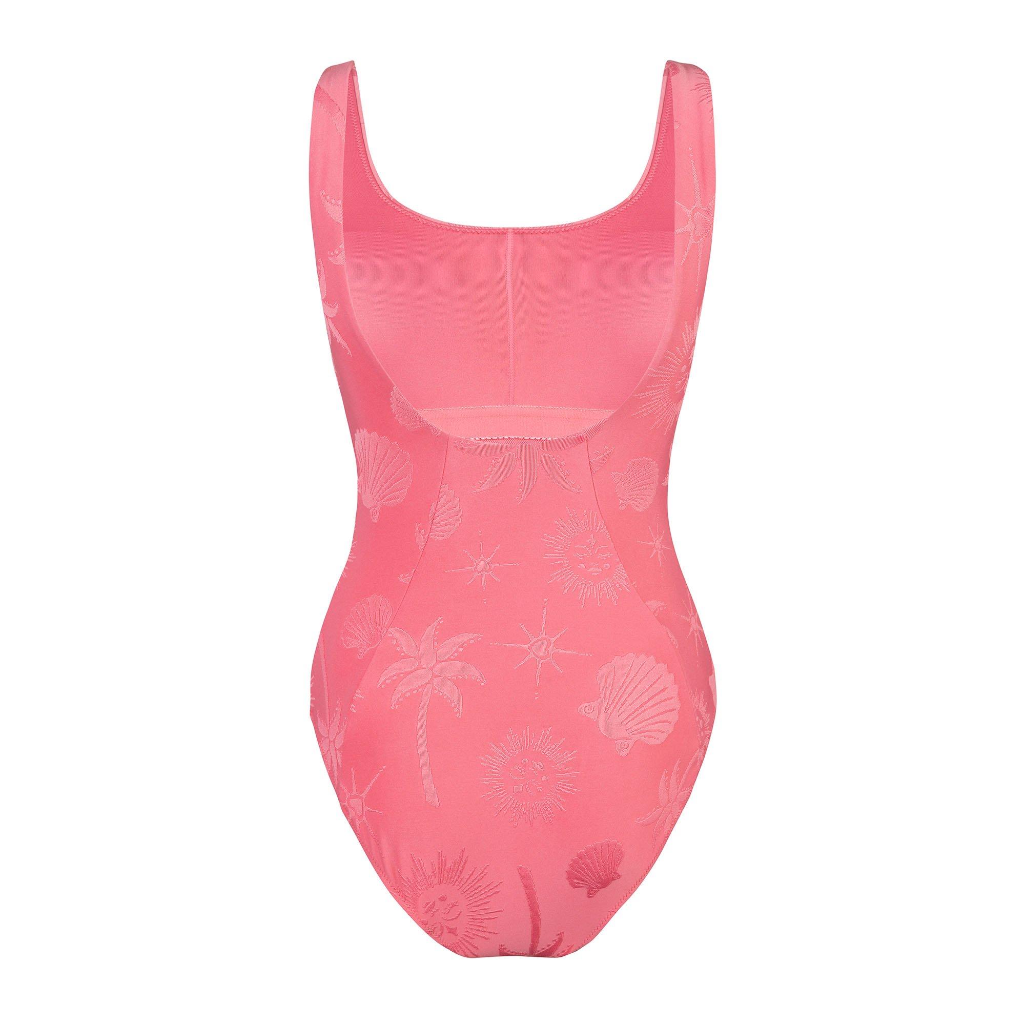 Jacquard rose - Chelsea Peers - Women's Scoop Neck Swimsuit - 2