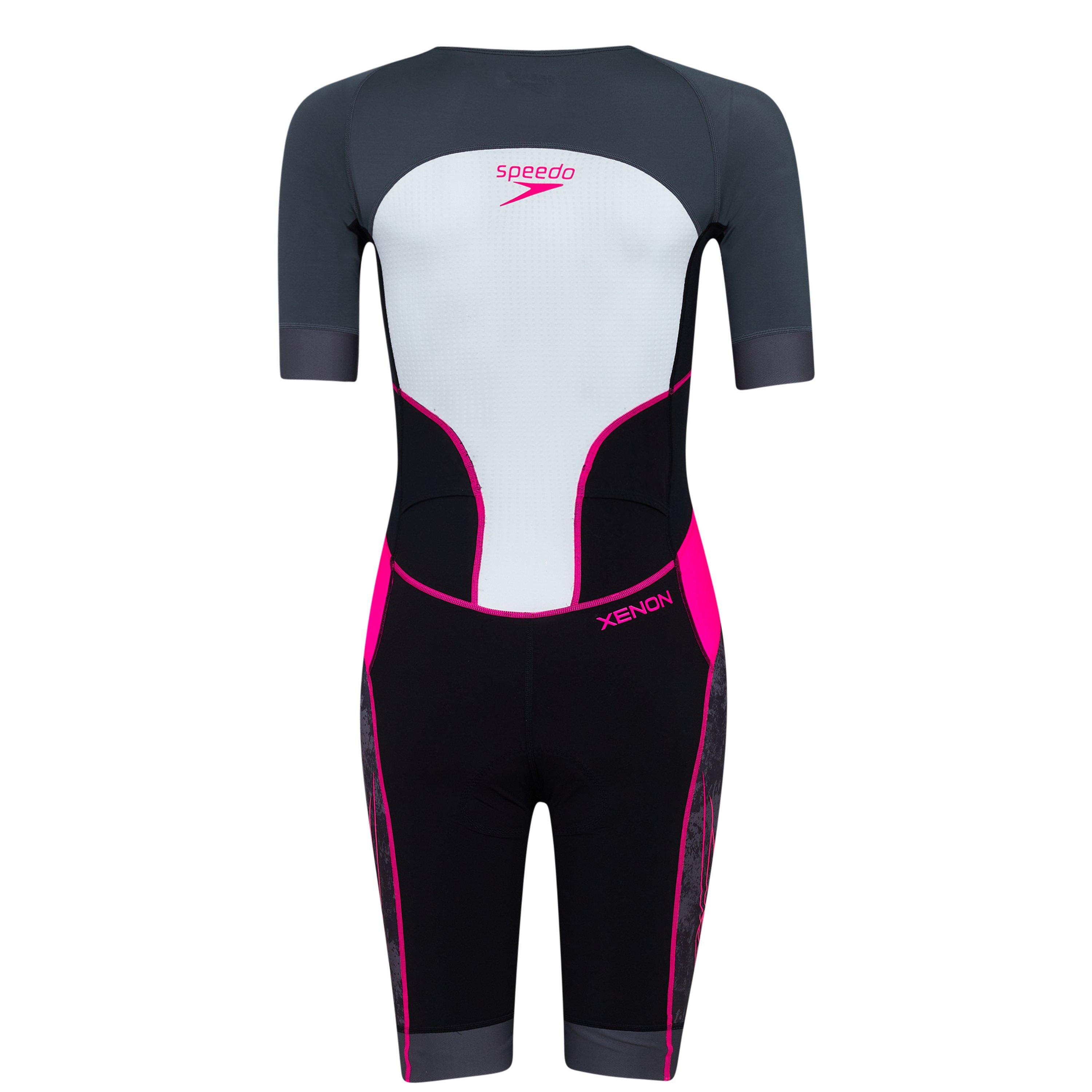 Sort Pink - Speedo - XENON Short-Sleeve Triathlon Suits - 2
