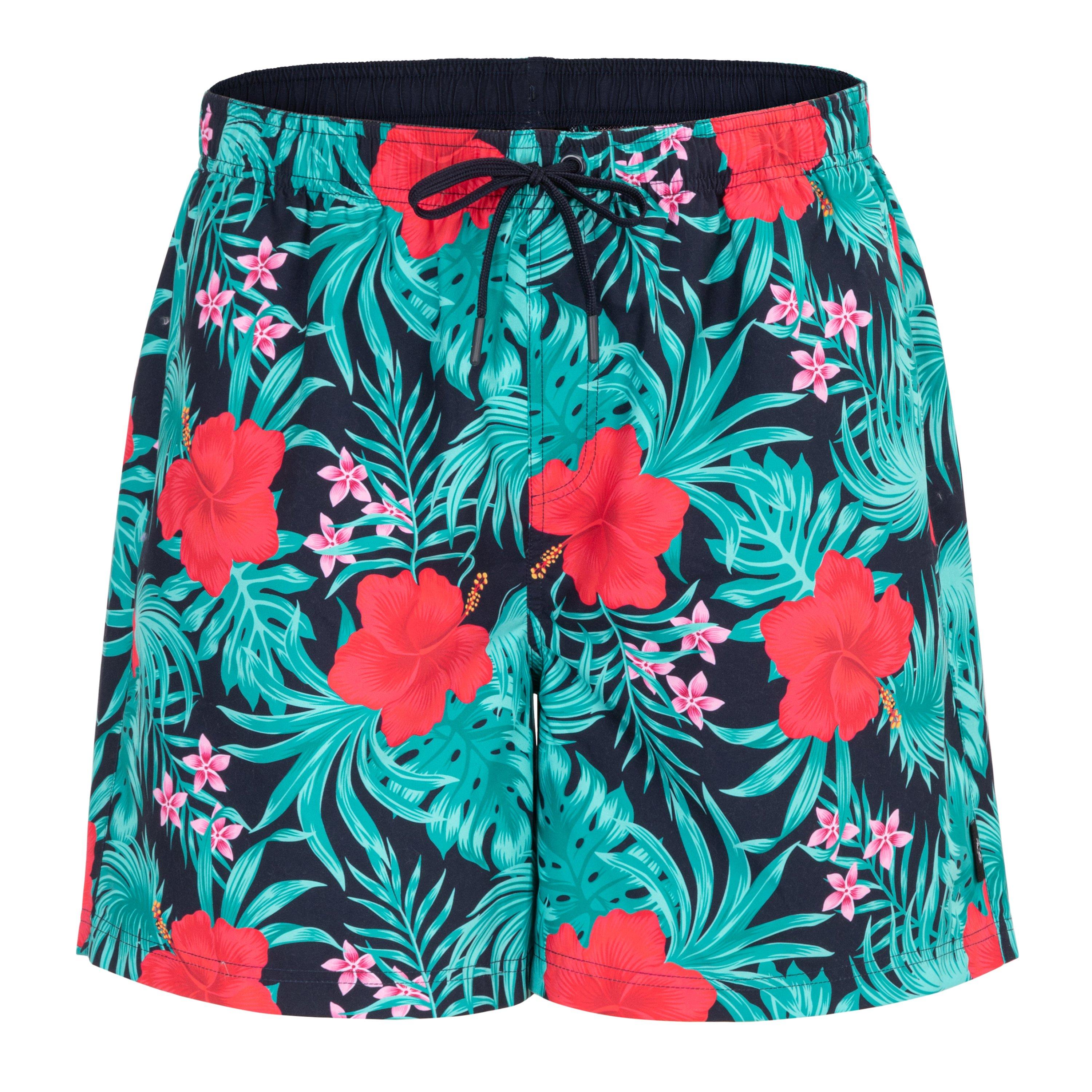 Hot Tuna Men's Ht Swim Shorts - Hibisucus Mul - Medium