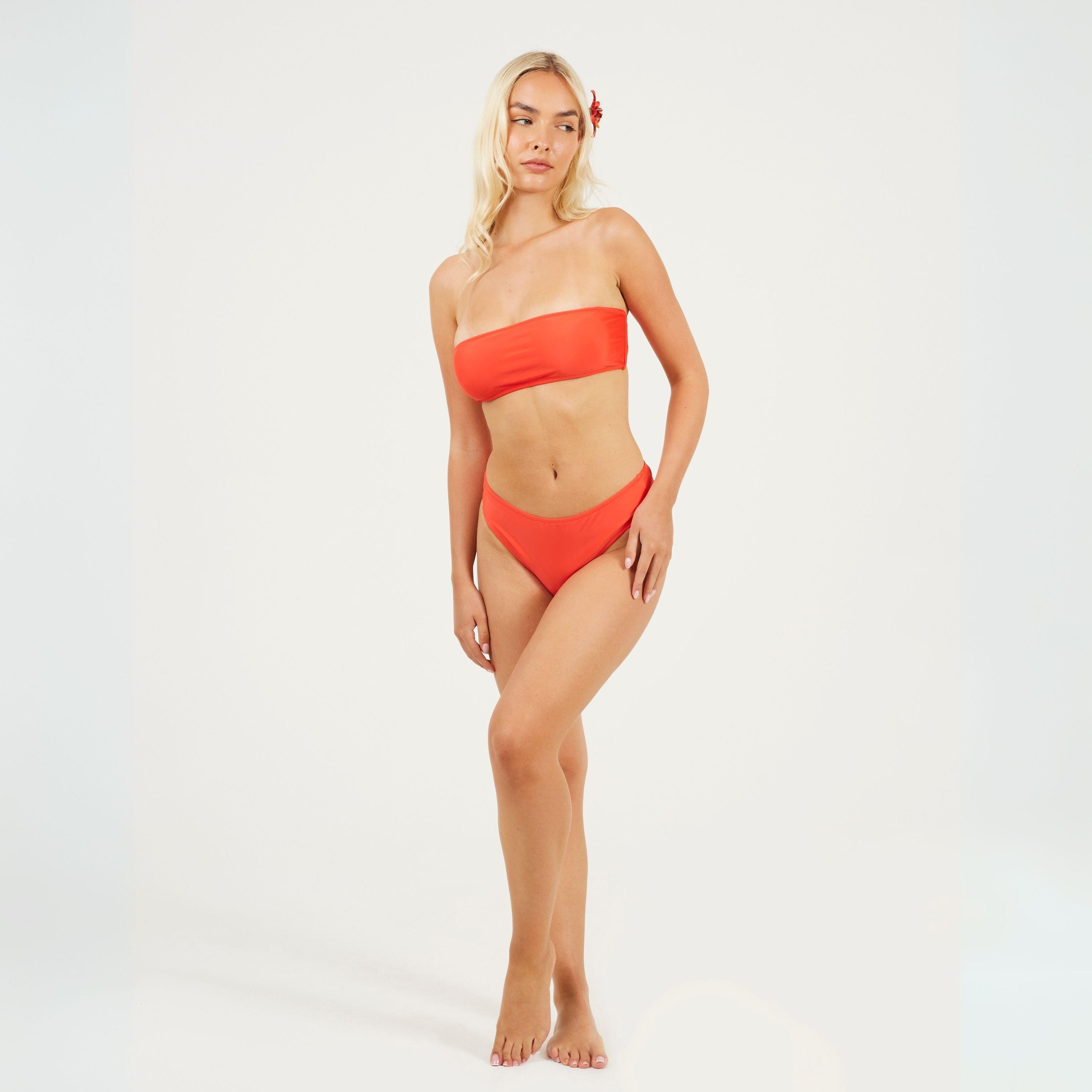 Red - Brave Soul - Rise Bikini Bottoms - 3