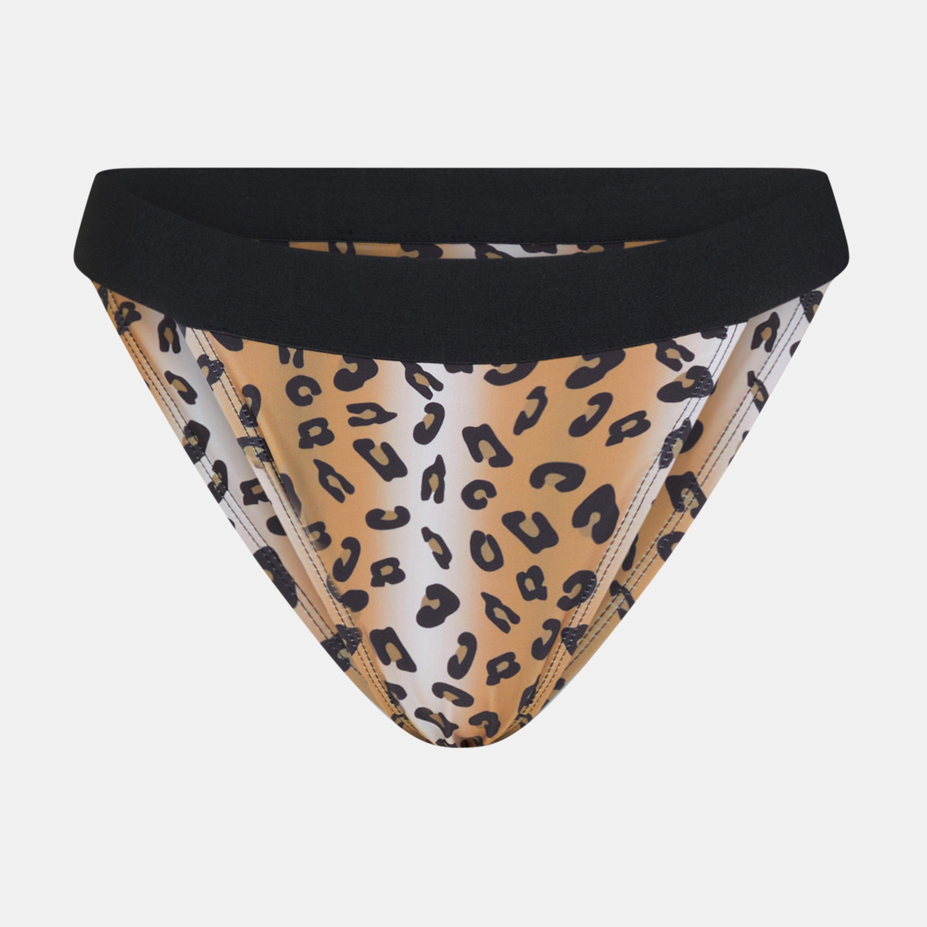 Lprd Prnt/Blk - Brave Soul - High Leg Animal Print Bikini Bottoms - 1