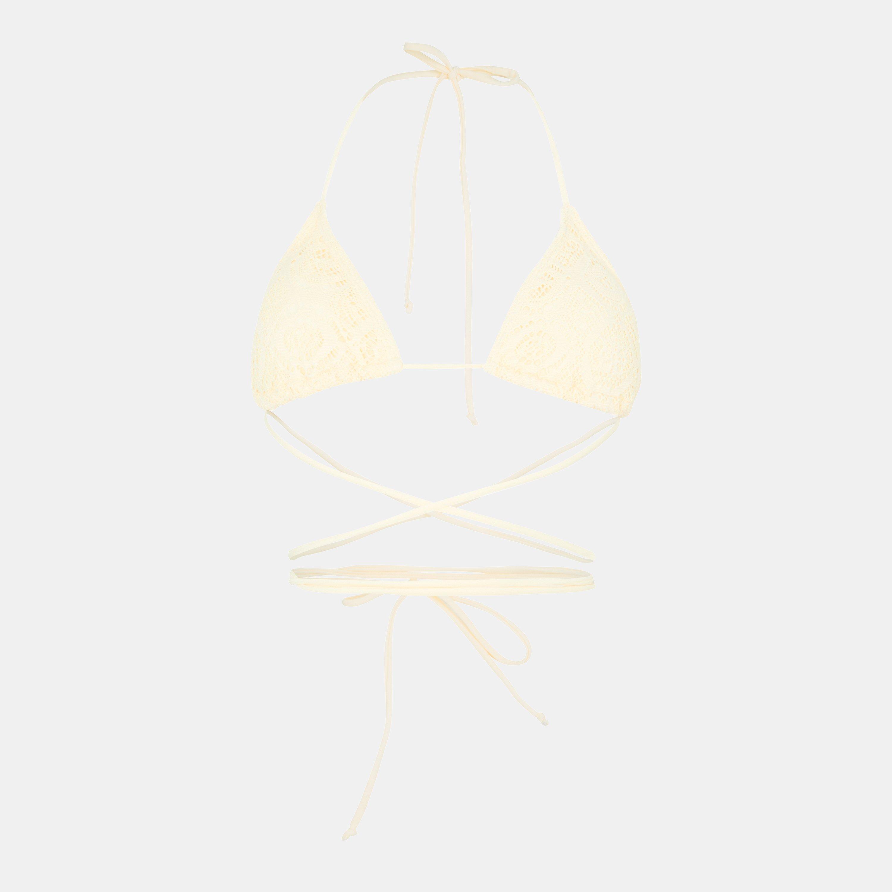 Geel - Brave Soul - Halter Neck Bikini Top with Crochet - 1