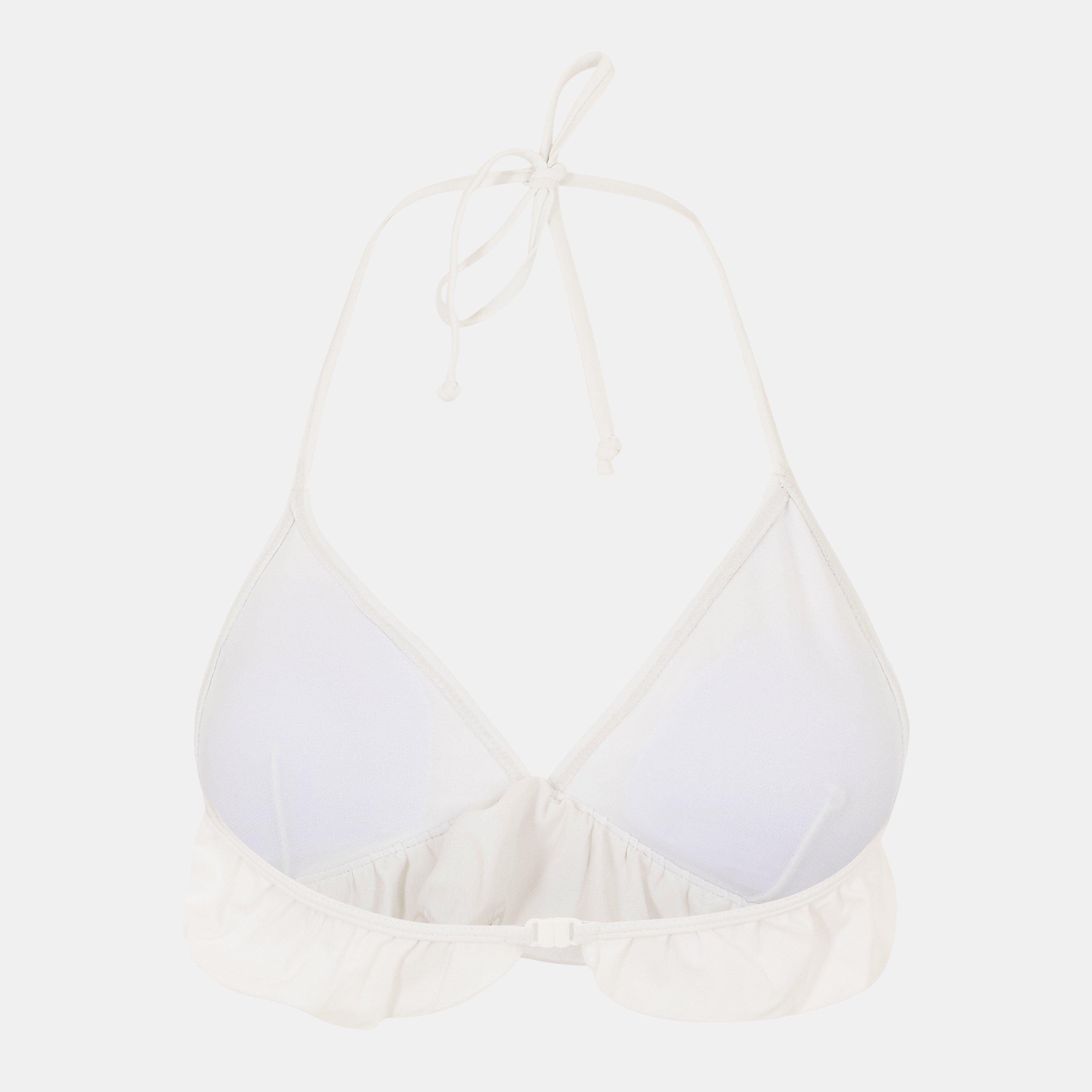 White - Brave Soul - Halter Neck Triangle Bikini Top - 2