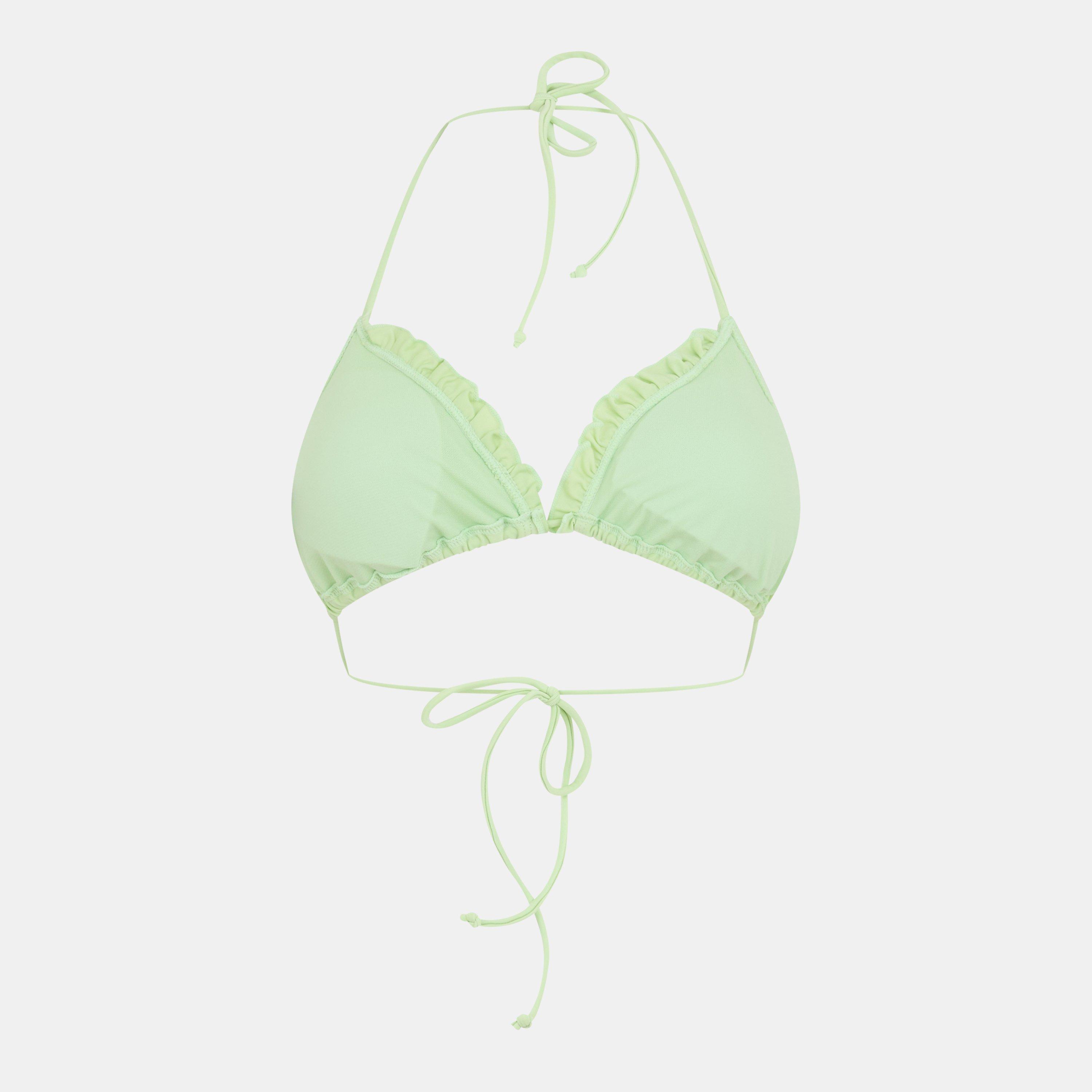 Mint Green - Brave Soul - Bikini Top with Frill - 2