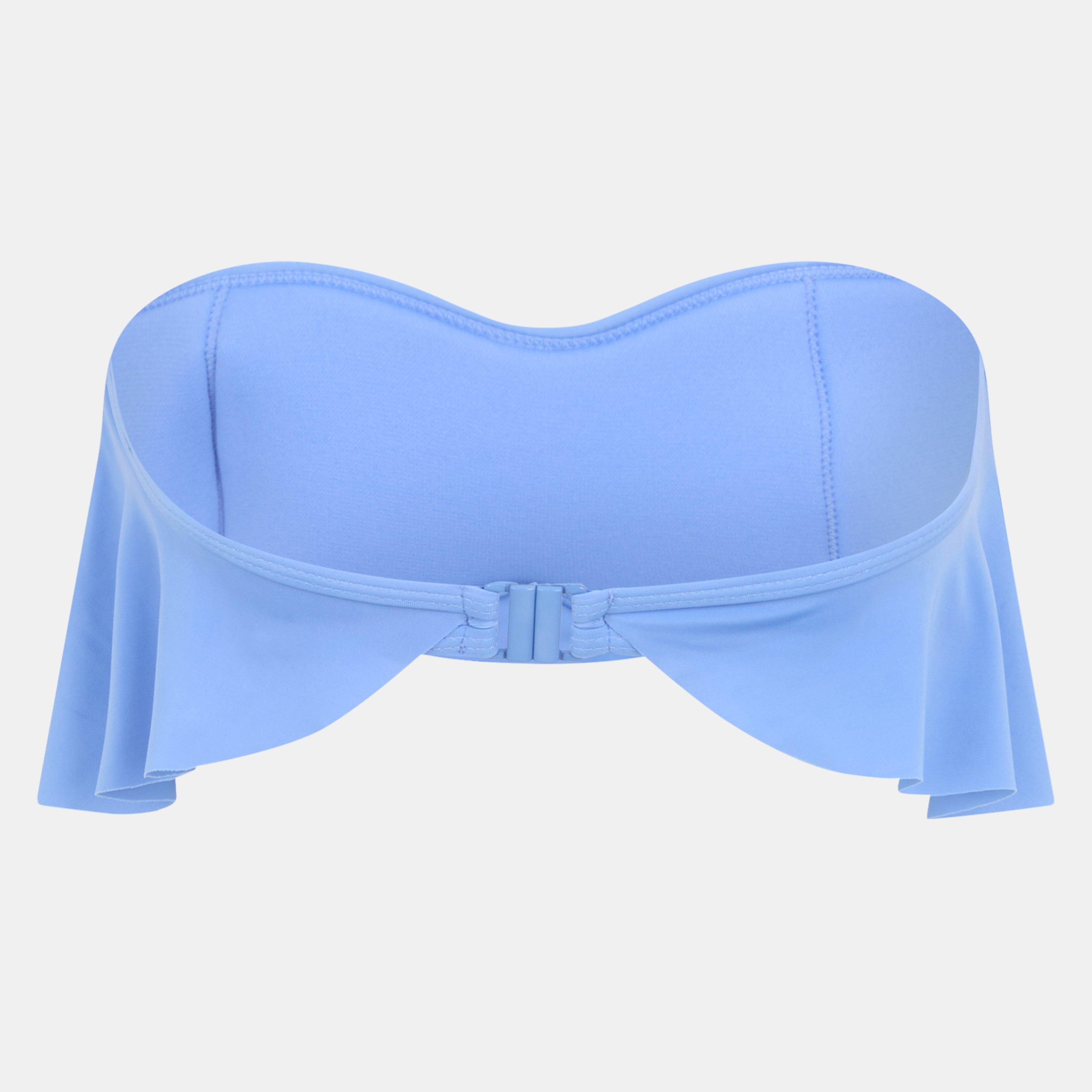 Blue - Brave Soul - Bikini Top with Frill - 2