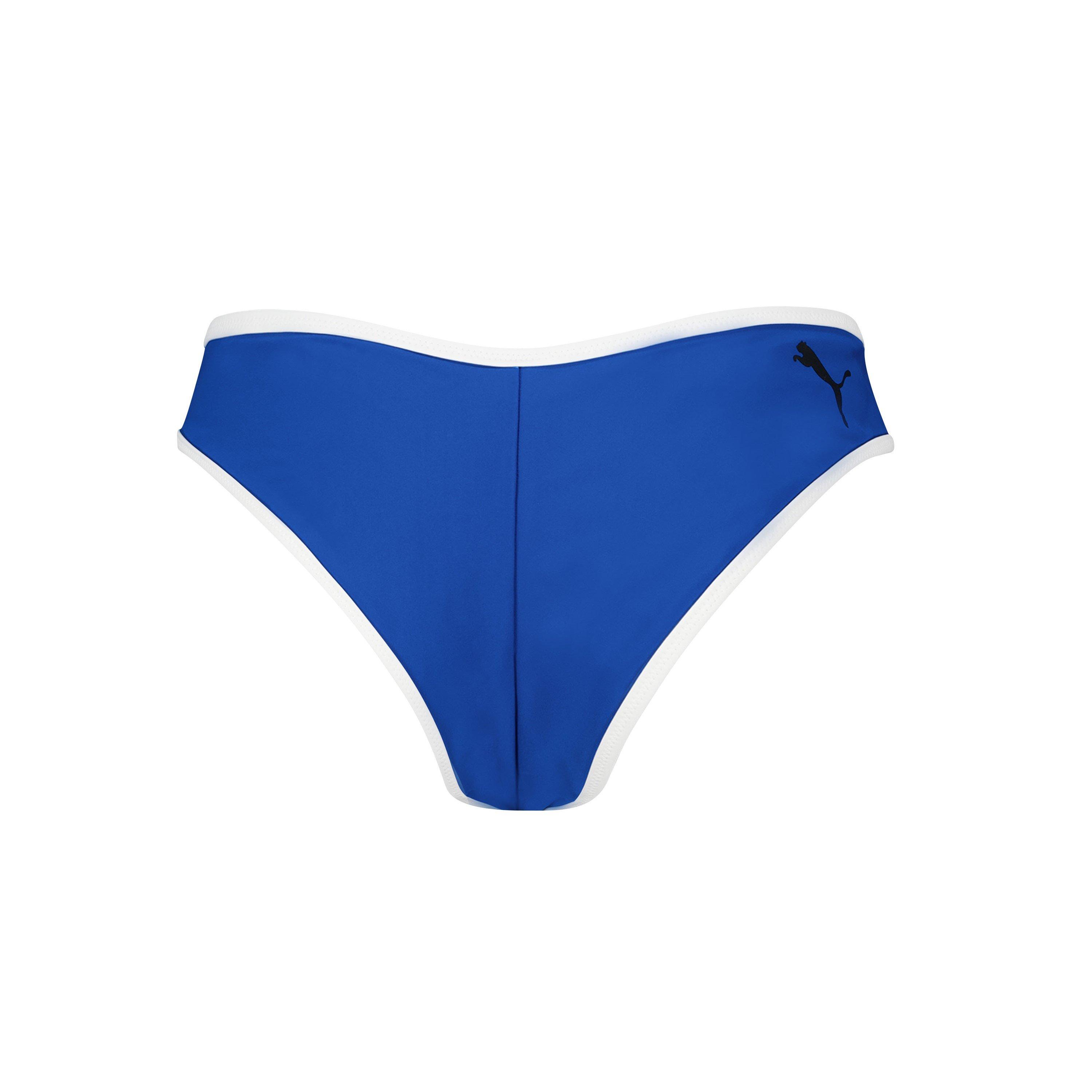 Blue / Green - Puma - Women's Reversible Brazilian Bikini Bottoms - 2