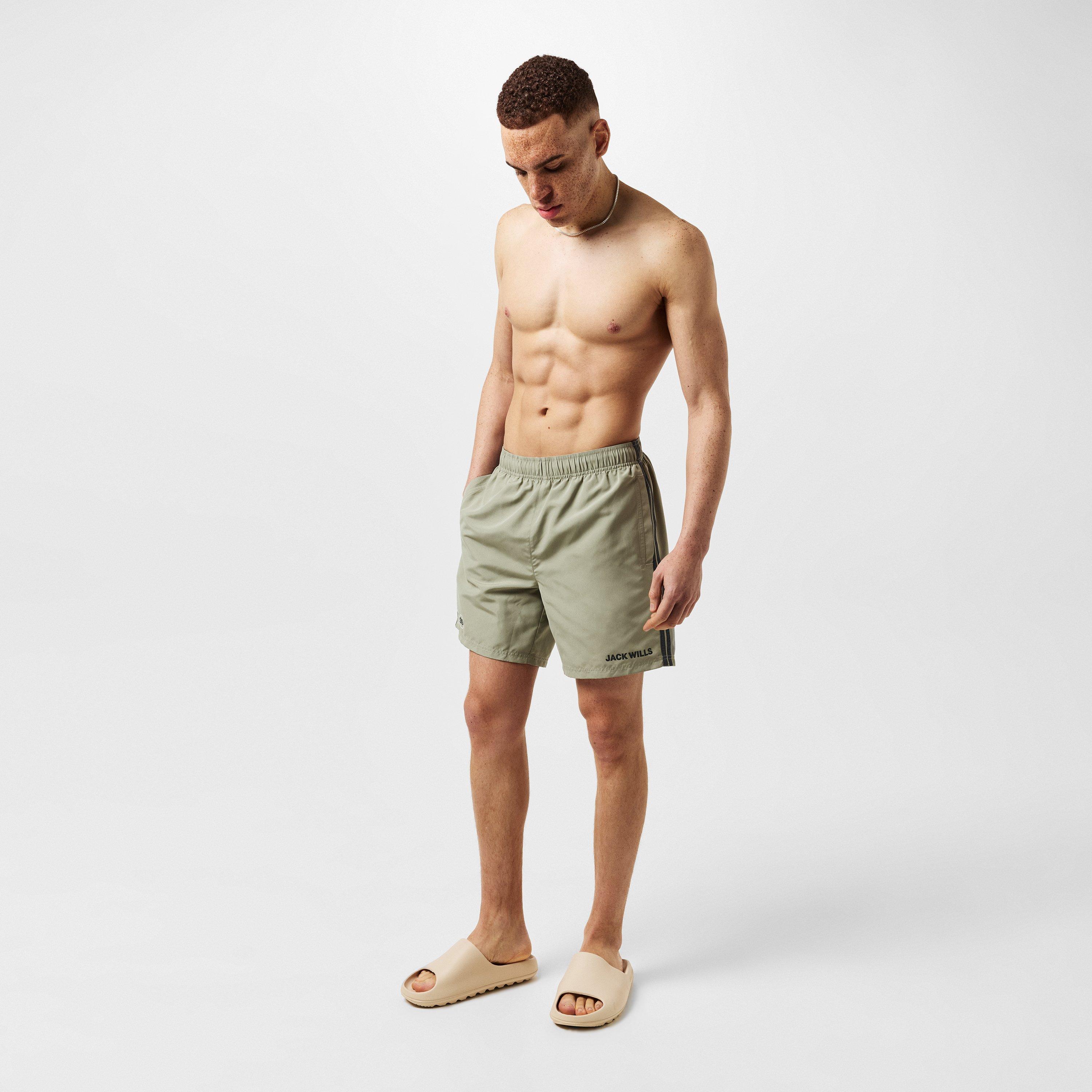 Zilveren Salie - Jack Wills - Side Stripe Swim Shorts - 6