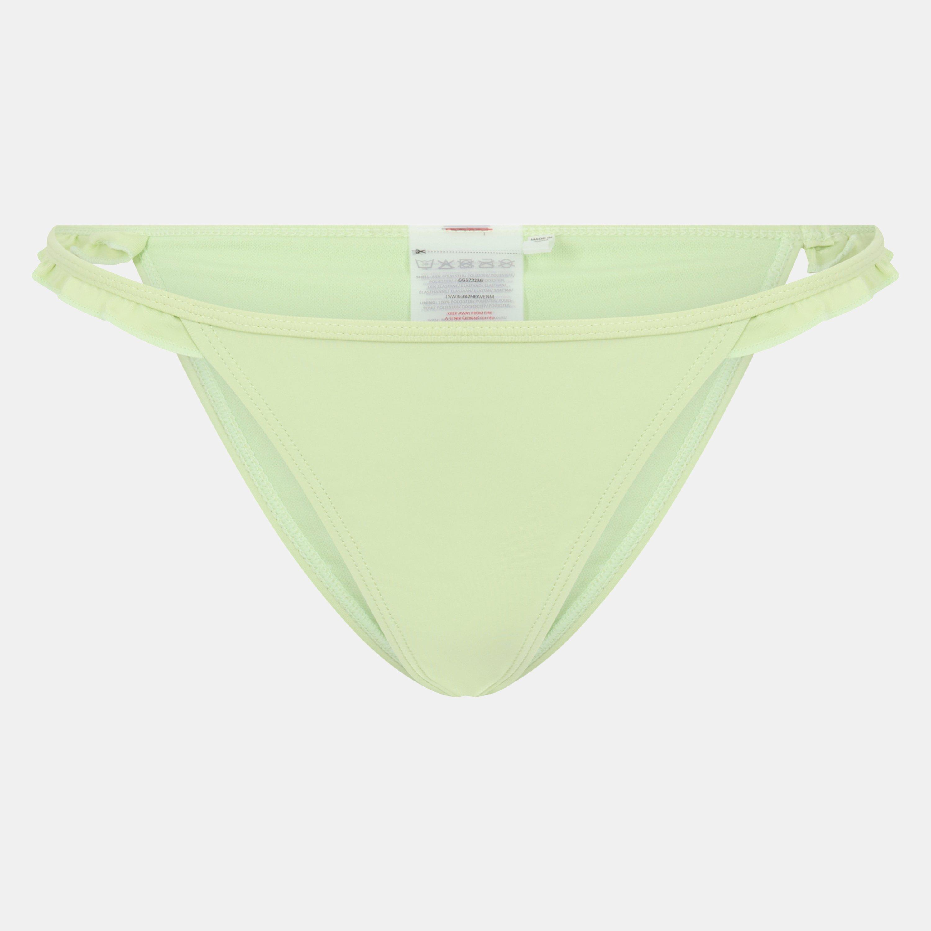 Mint Green - Brave Soul - Low Rise Bikini Bottoms with Frill - 1