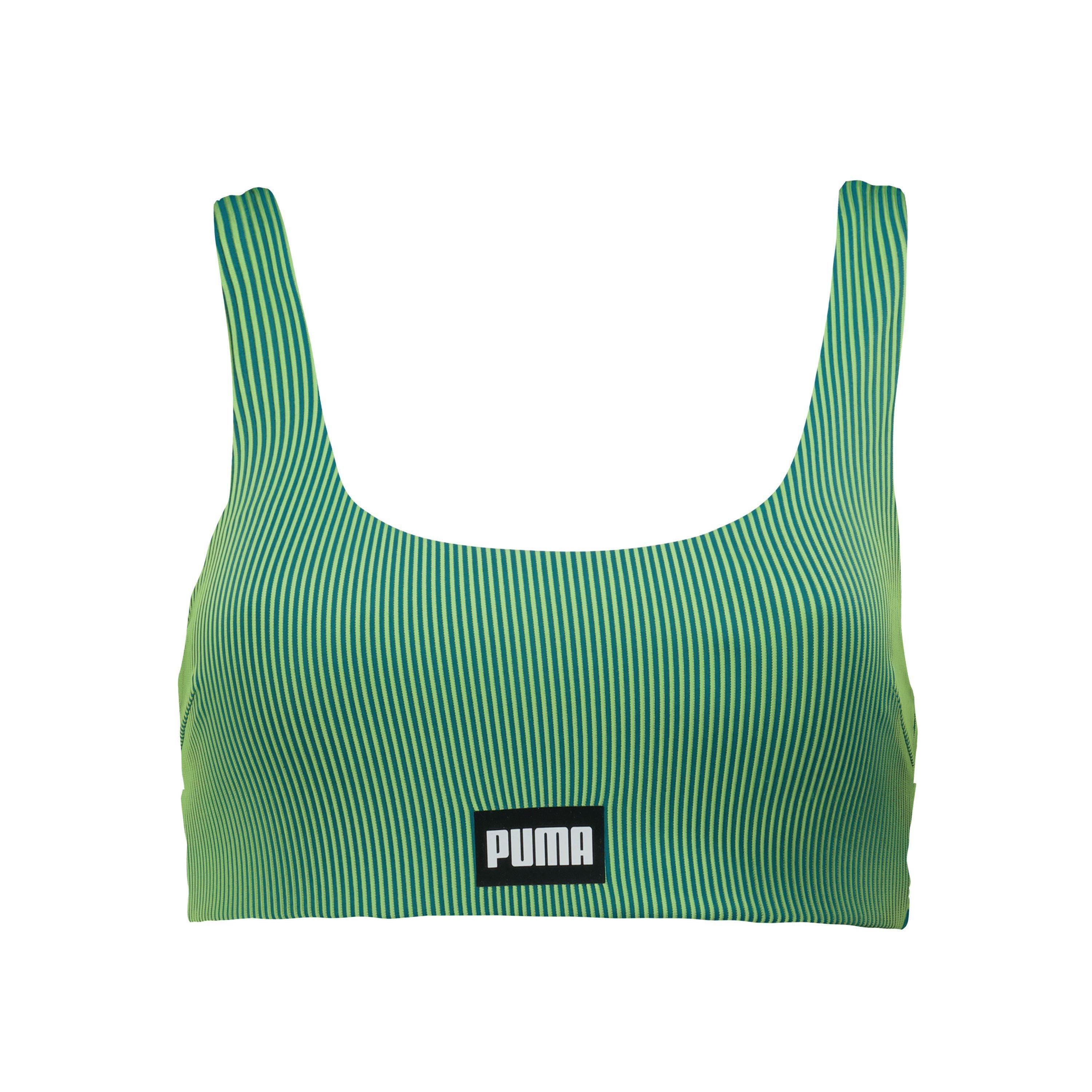 Green Combo - Puma - Women's Scoop Neck Bikini Top - 1