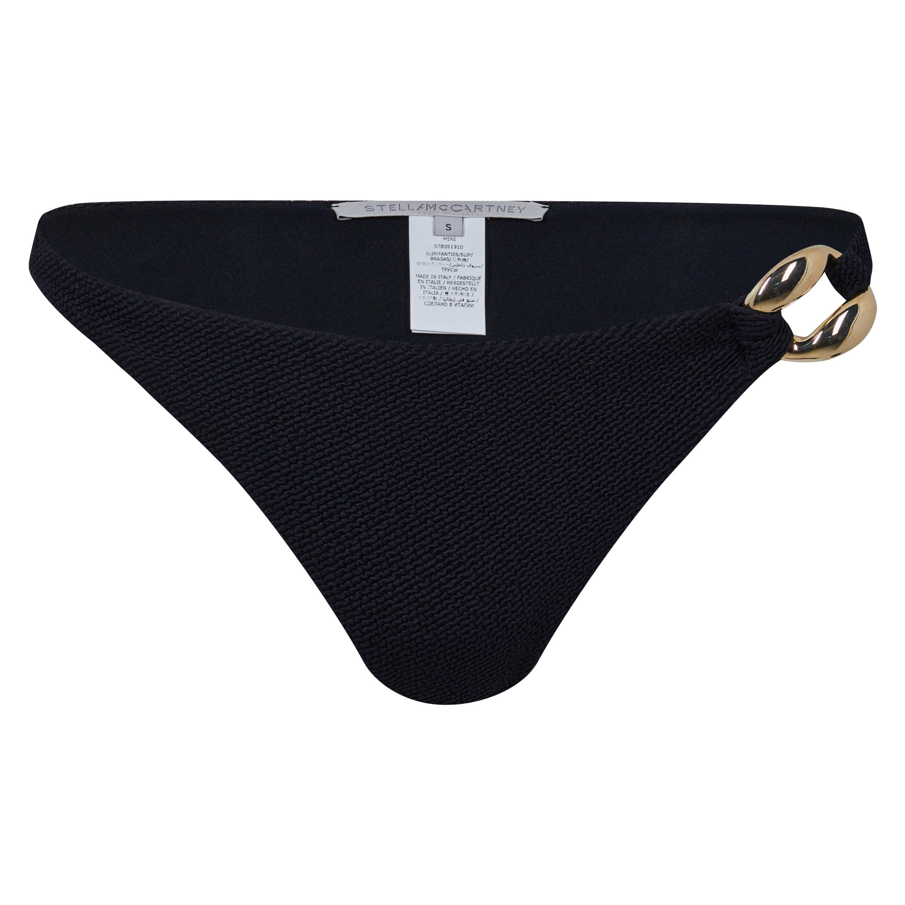 Black - Stella McCartney - Falabella High-Waisted Bikini Bottoms - 5