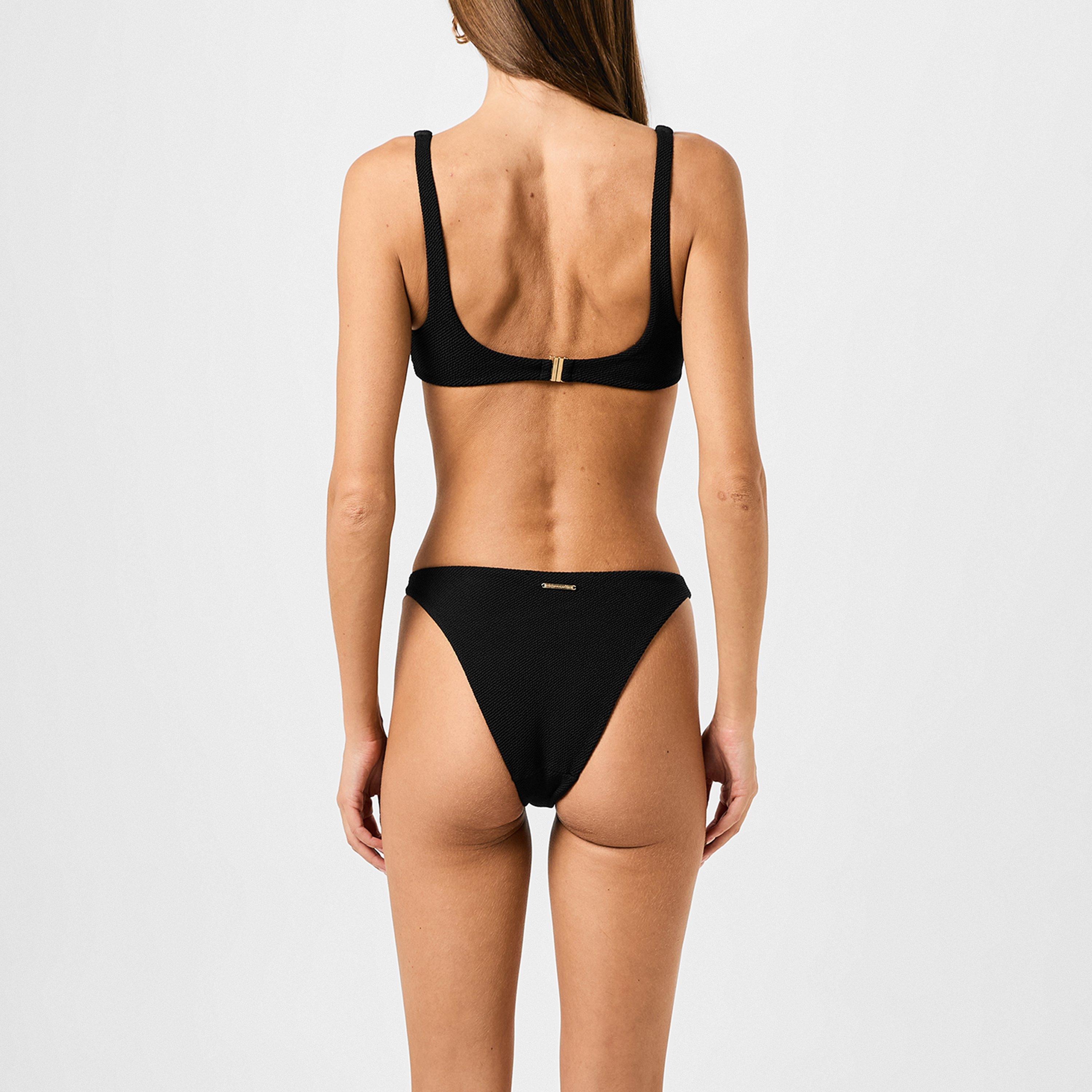 Black - Stella McCartney - Falabella High-Waisted Bikini Bottoms - 3