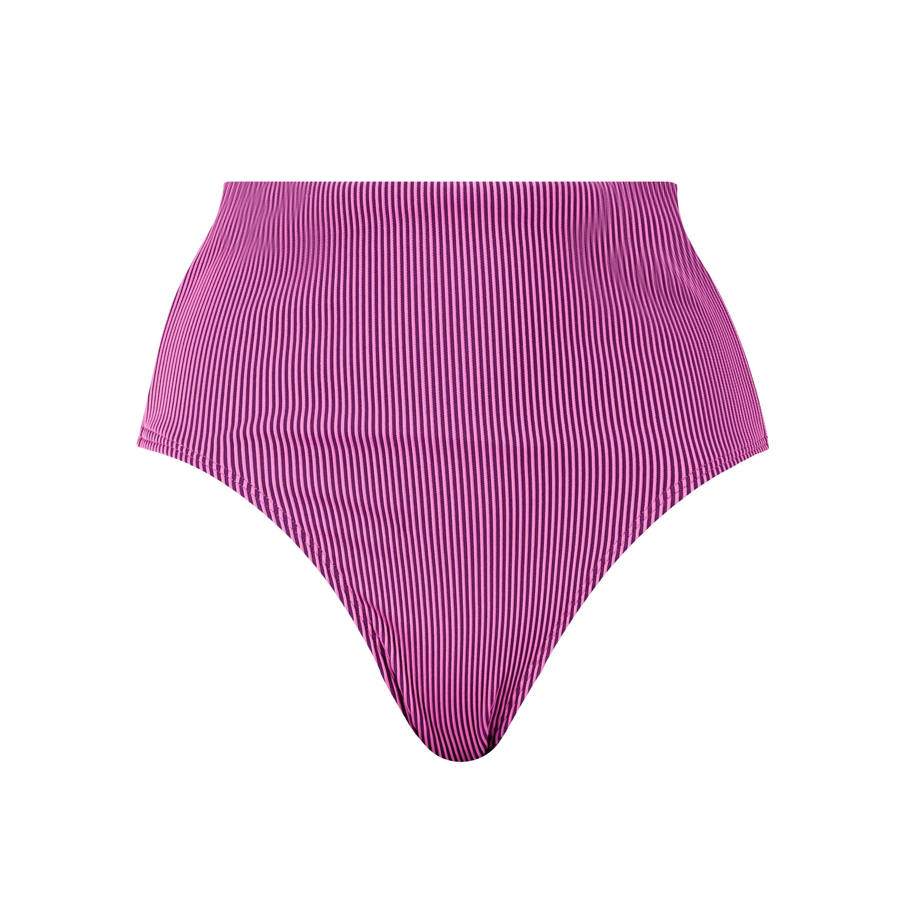 Puma Women's High Waisted Bikini Bottoms - Pink Combo - 16 (XL)