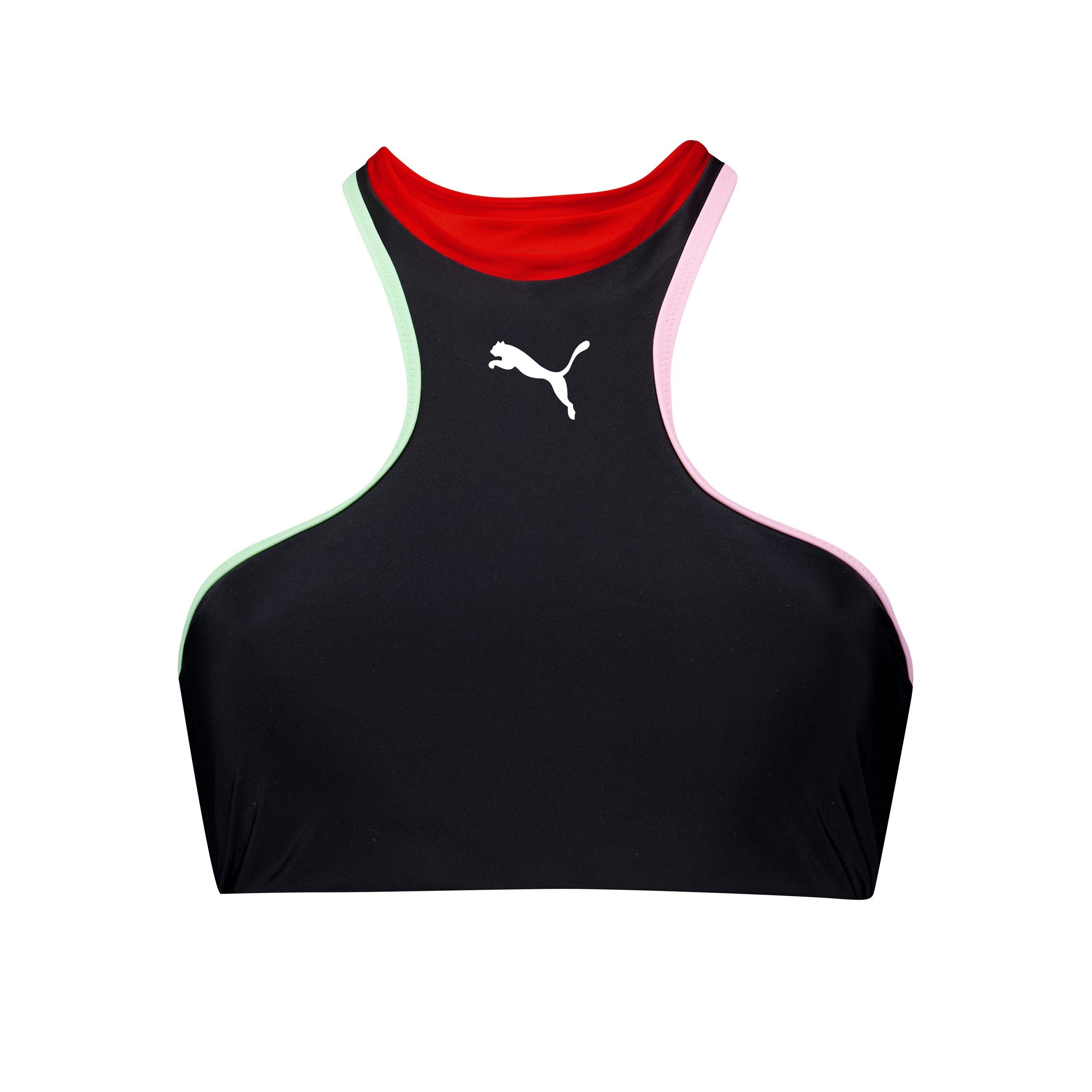 Puma Women's Performance Bikini Top - Black Combo - 8 (XS)