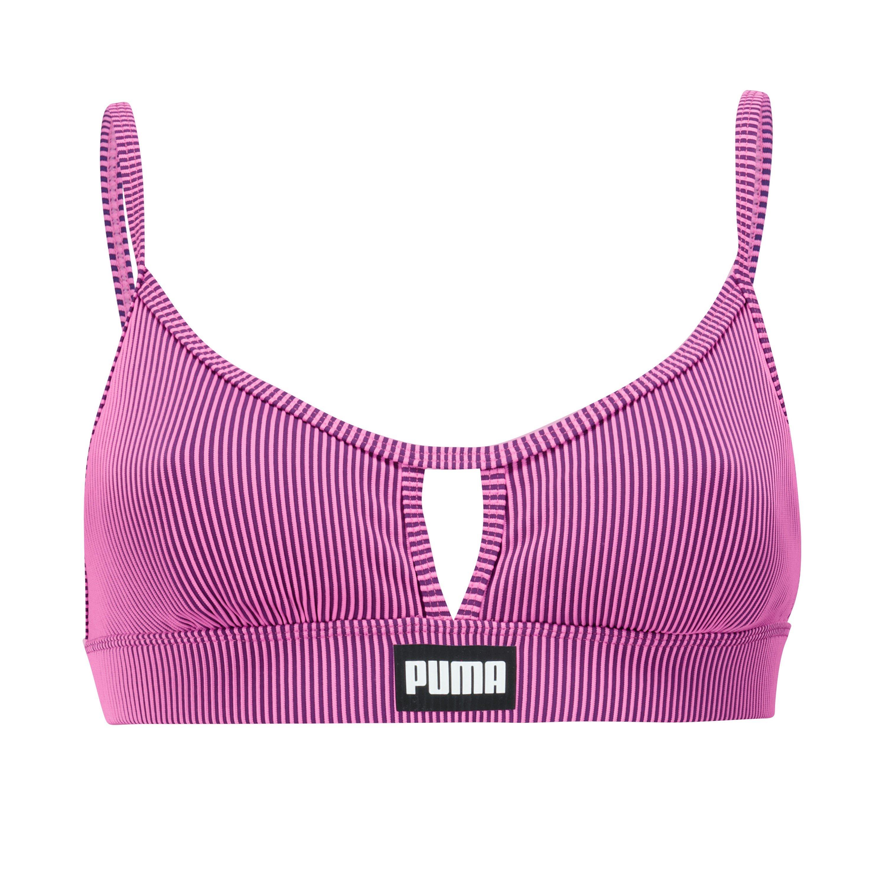 Puma Women's Peek A Boo Bikini Top - Pink Combo - 12 (M)