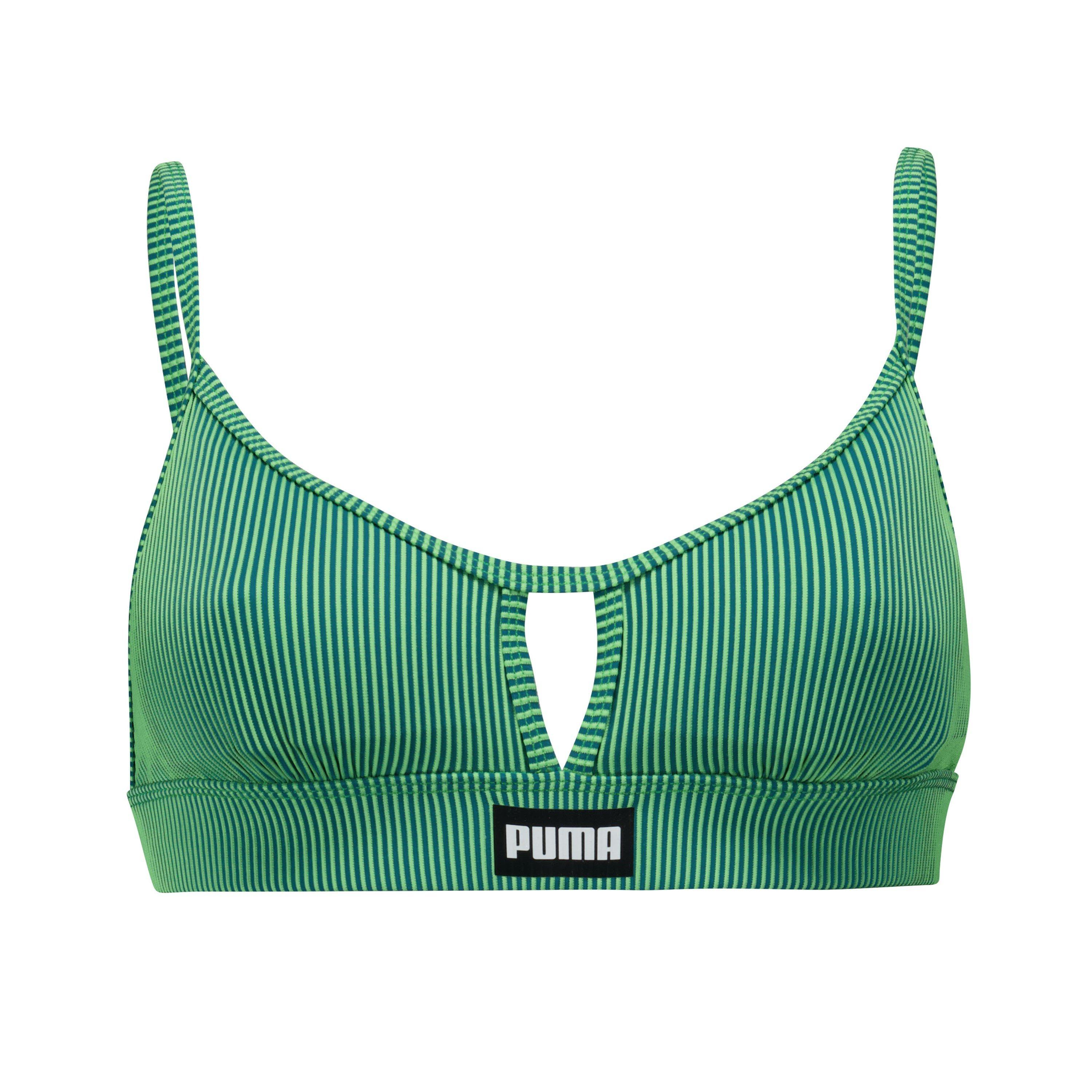 Green Combo - Puma - Women's Peek A Boo Bikini Top - 1