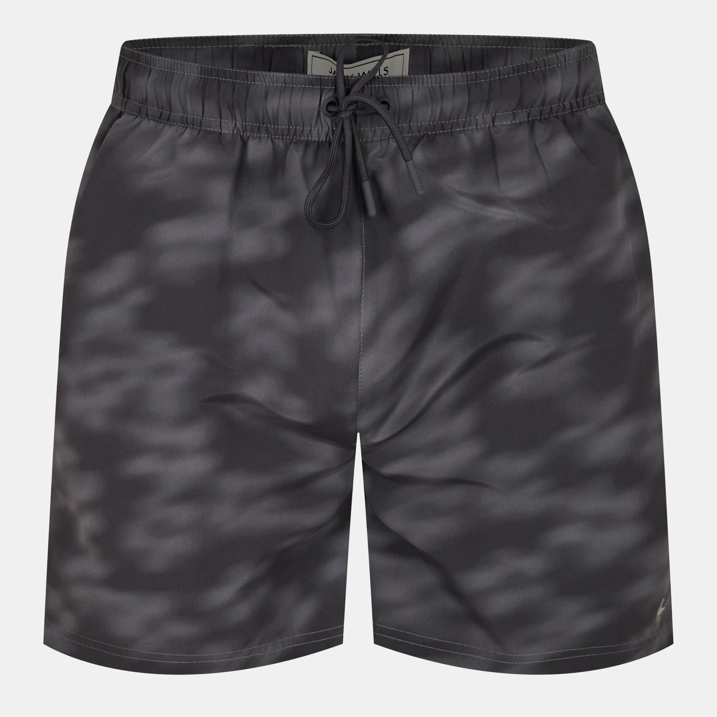 Black - Jack Wills - Men's JW Blurred Floral Swim Shorts - 1