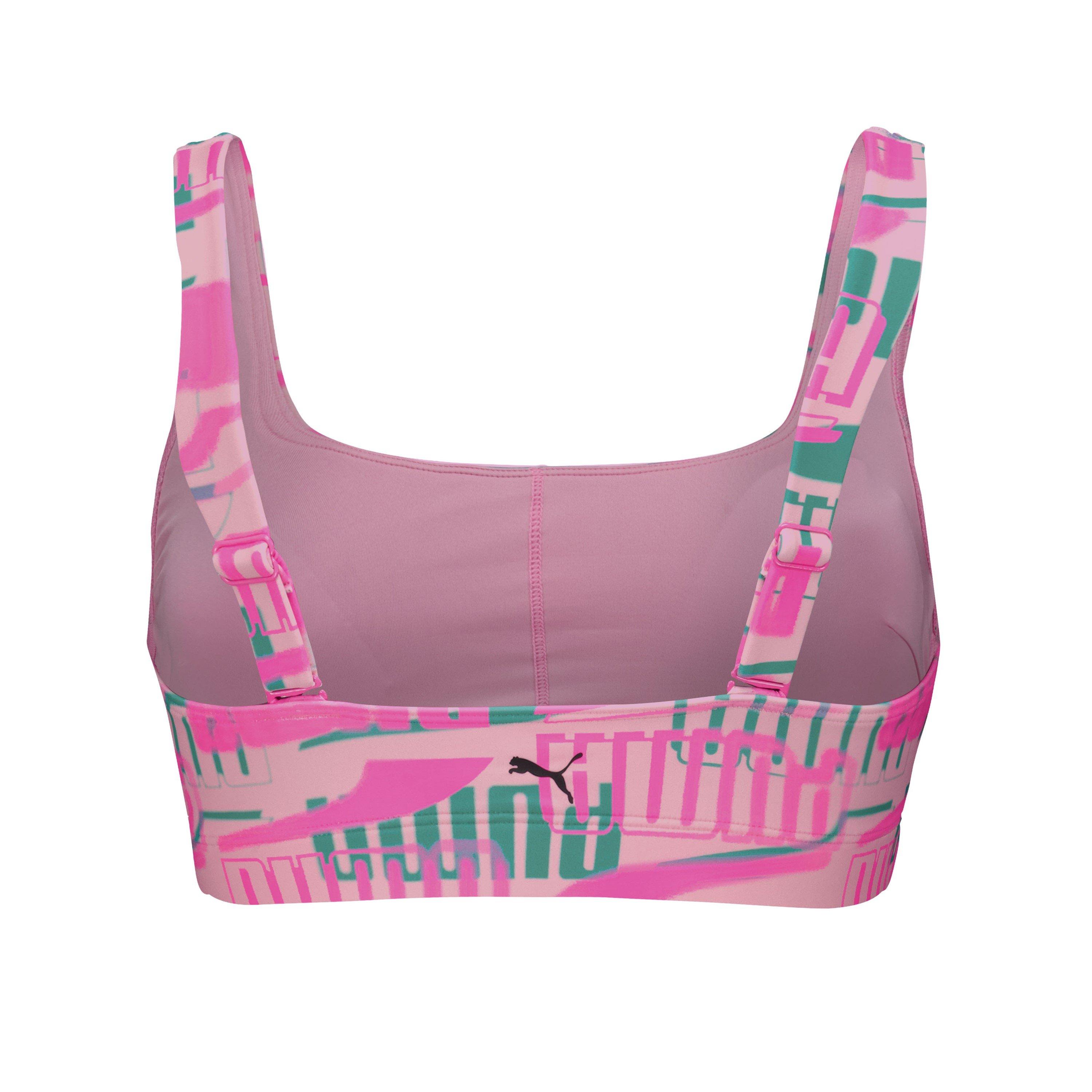 Pink Combo - Puma - Women's Scoop Neck Swimsuit - 2