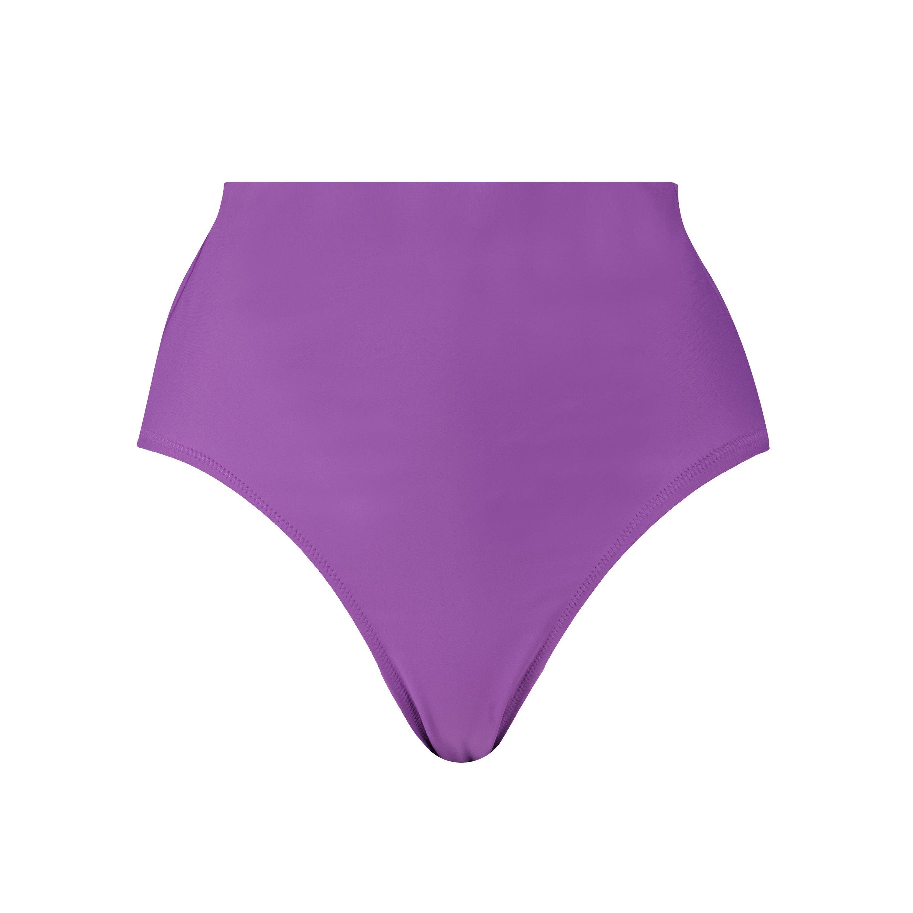 Puma Women's High Waist Swimwear Bikini Brief - Purple - 10 (S)
