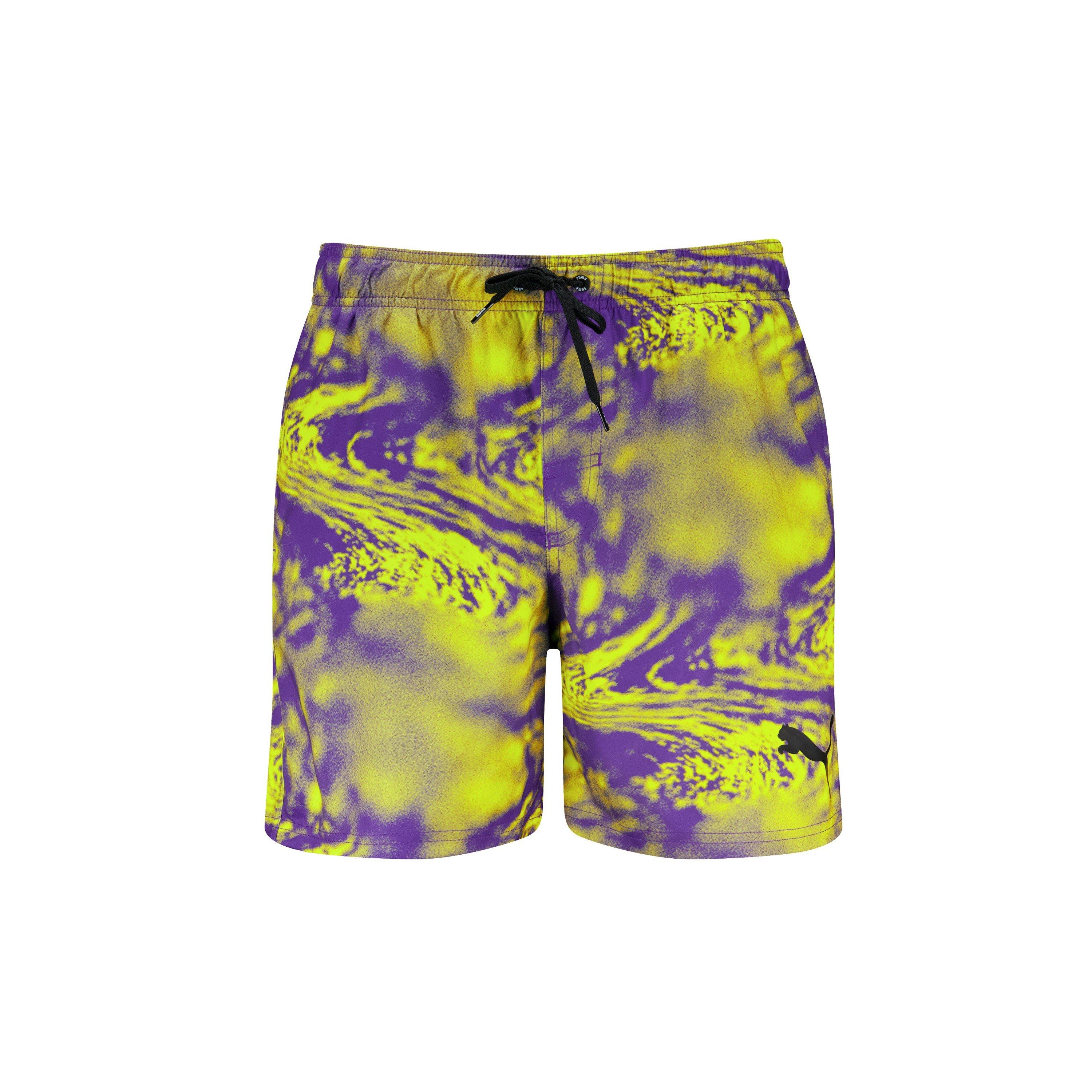 Puma Men's Printed Woven Swim Shorts - Violet Purple - S