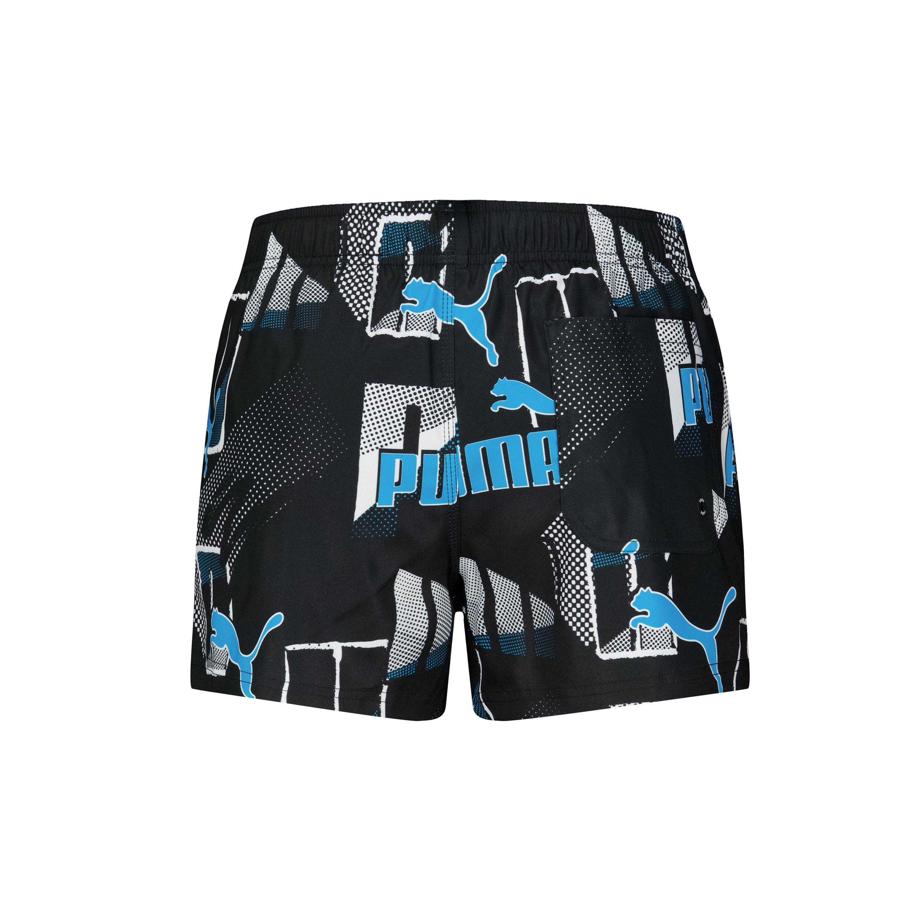 Combo bleu - Puma - Men's Print Logo Swim Shorts - 2