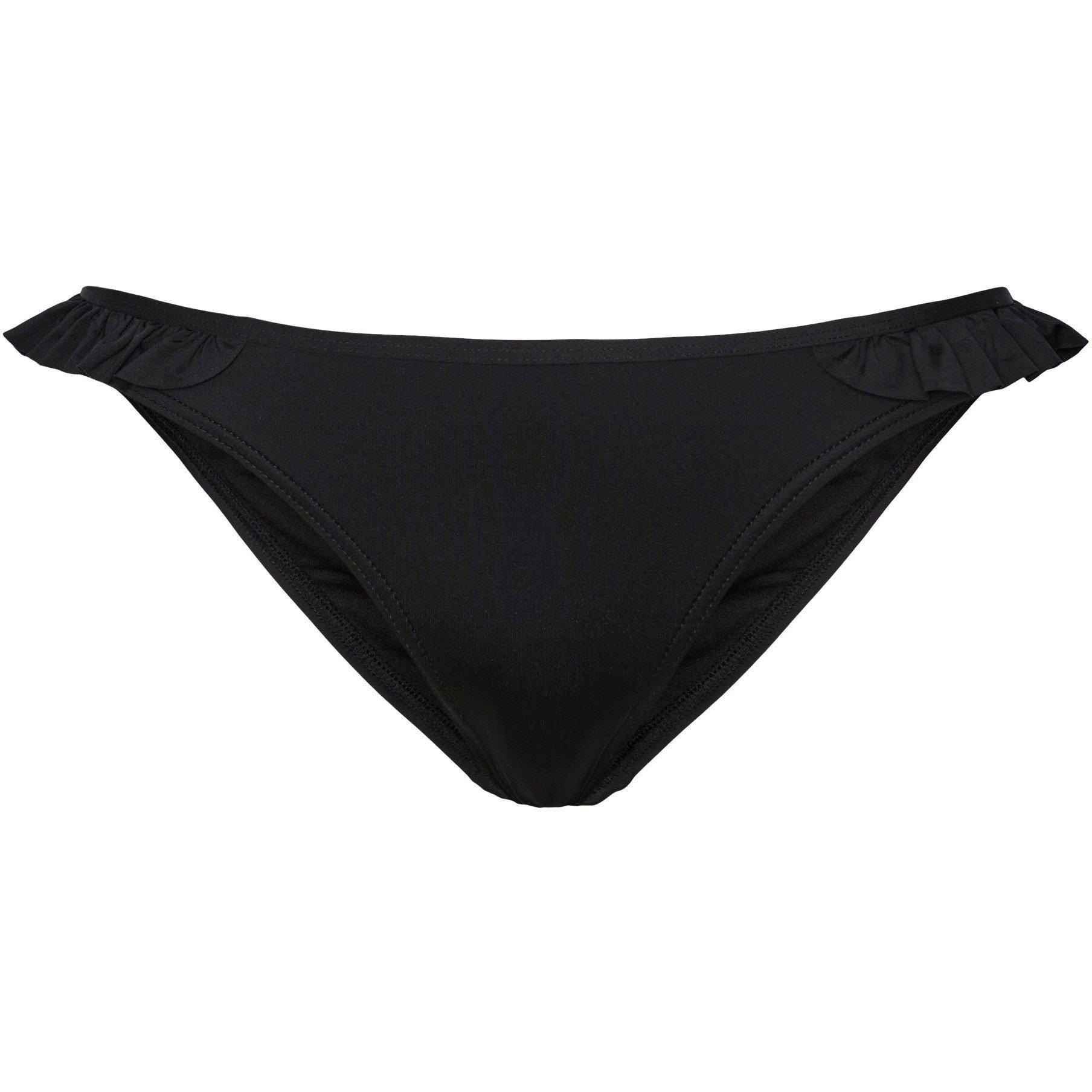 Black - Pieces - Women's Frill Plunge Bikinis - 1