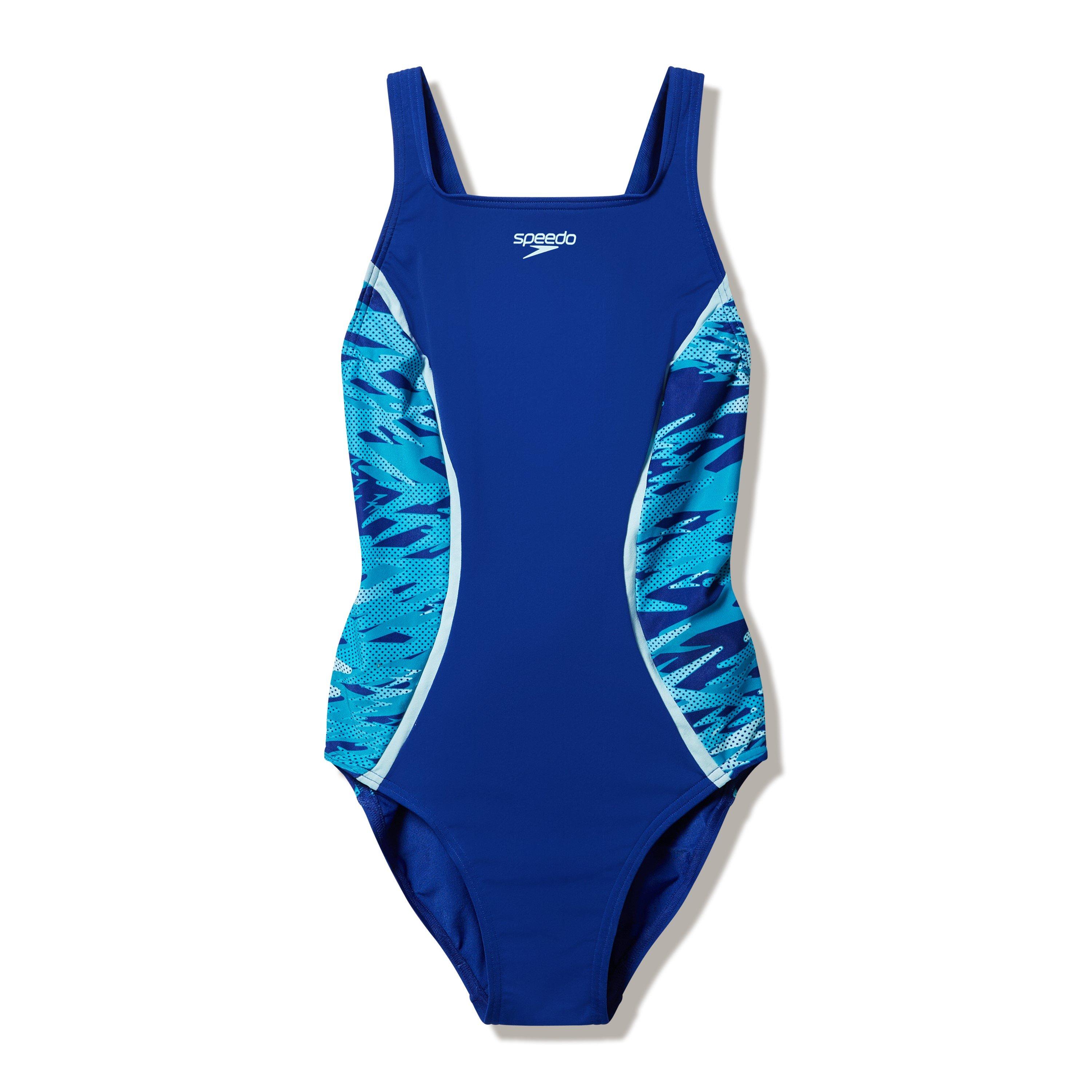 Speedo Women's Hb Splice Mb One Piece Swimsuit - Night Watch - 14 (L)