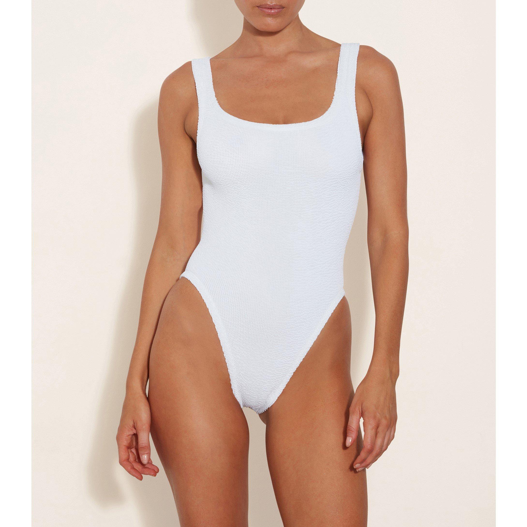 Hunza G Square Neck Swimsuit - White
